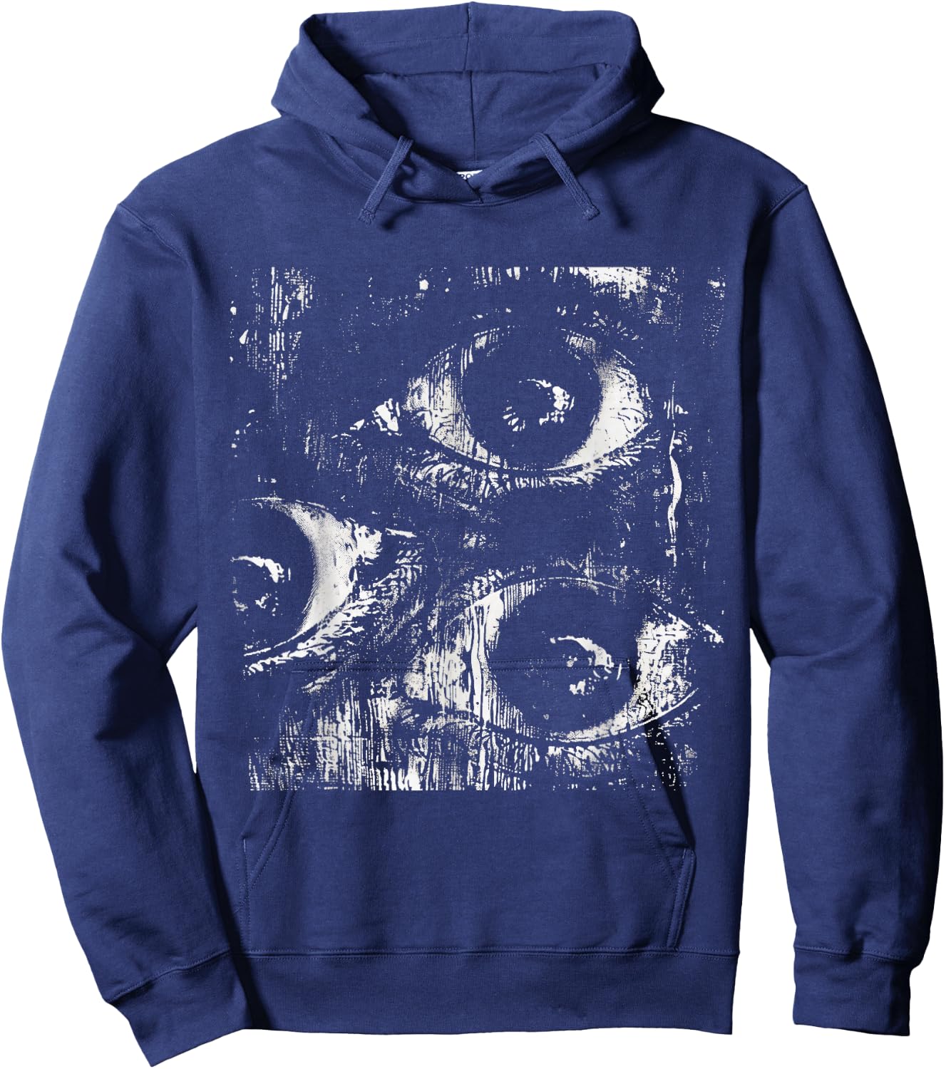 Eyes Weird Goth Grunge Eyeballs Alt Odd Strange Aesthetic Hoodie - Hoodie | Navy