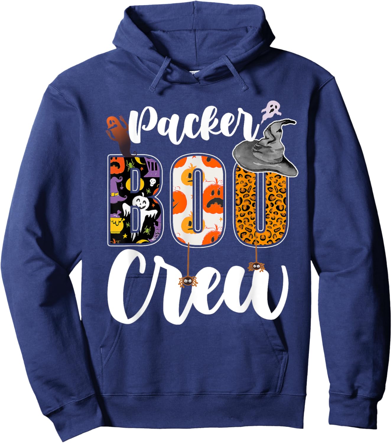 Packer Boo Crew Halloween Matching Packager Hoodie - Hoodie | Navy