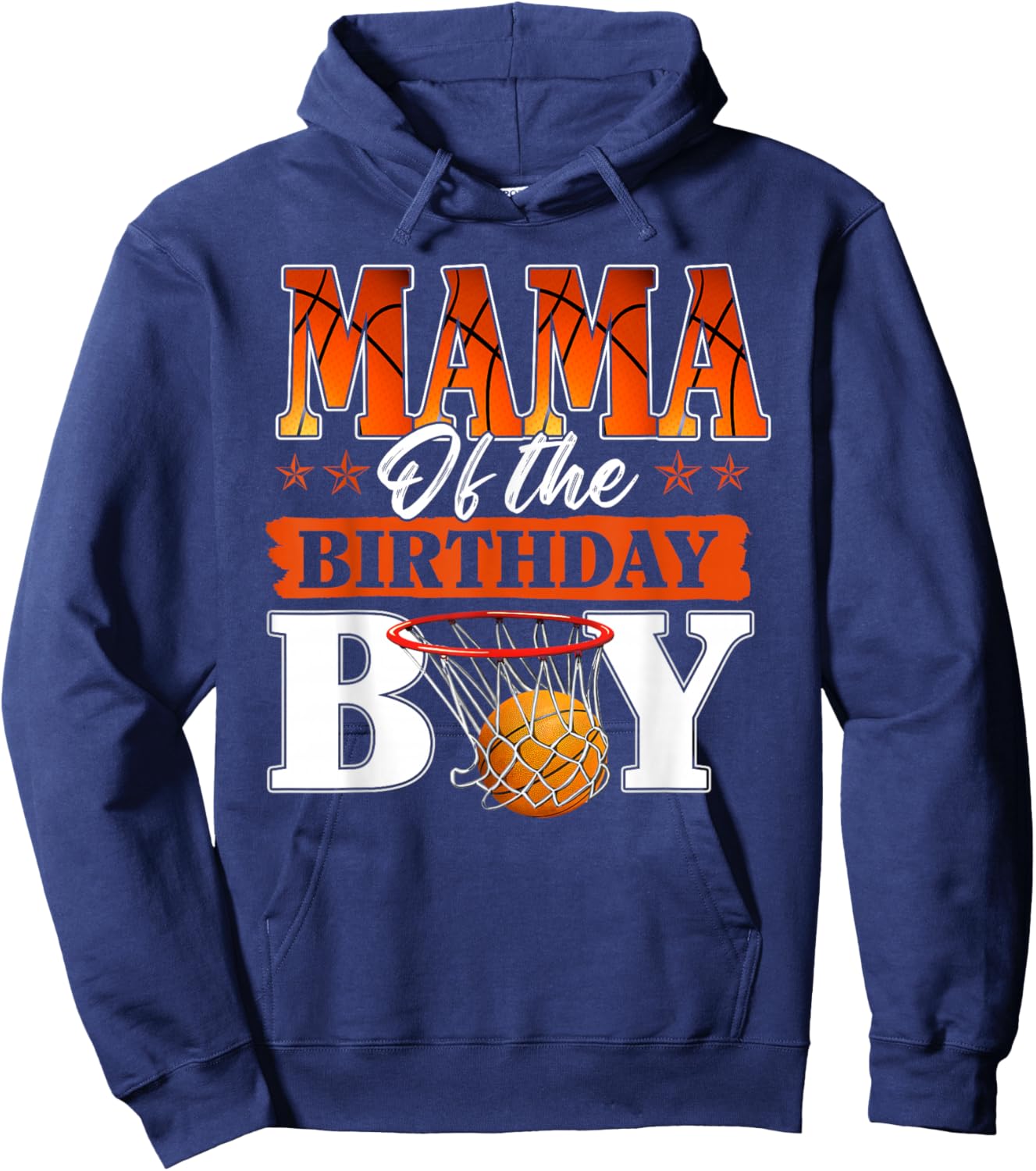 Basketball Mama of The Birthday Boy Family Matching Hoodie - Hoodie | Navy