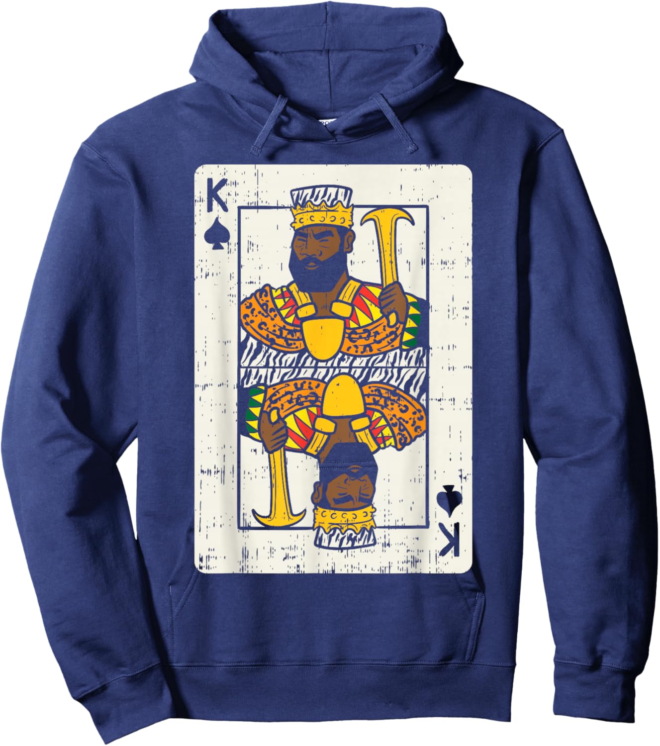 African King Card Black Pride BLM Couple Match Halloween Men Hoodie - Hoodie | Navy