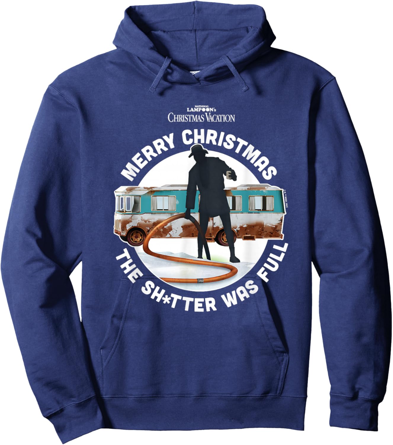National Lampoon's Christmas Vacation - The Shitter was Full Hoodie - Hoodie | Navy