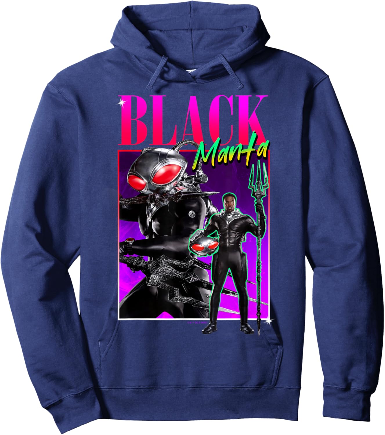 Aquaman and the Lost Kingdom 90's Style Black Manta Hoodie - Hoodie | Navy