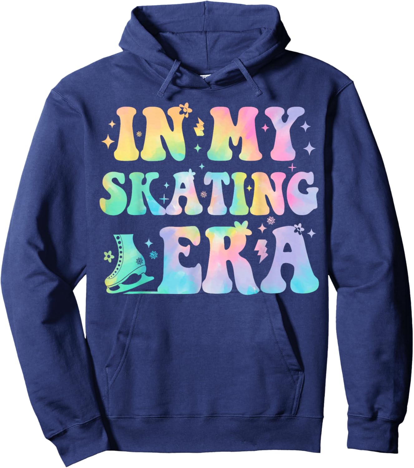 In My Skating Era Skater Coach Figure Hockey Ice Skate Hoodie - Hoodie | Navy
