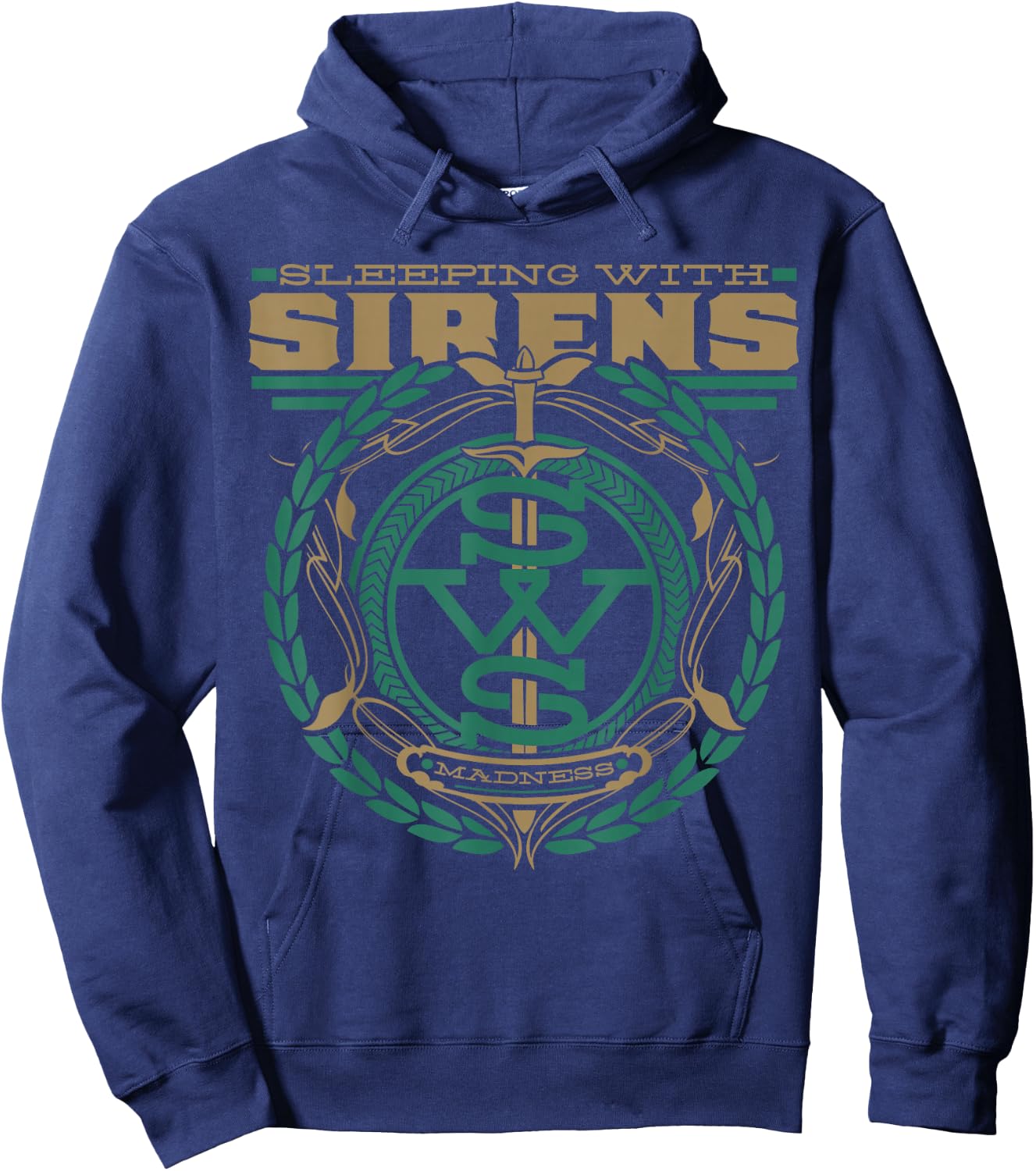 Sleeping With Sirens - Green Madness - Official Merchandise Hoodie - Hoodie | Navy