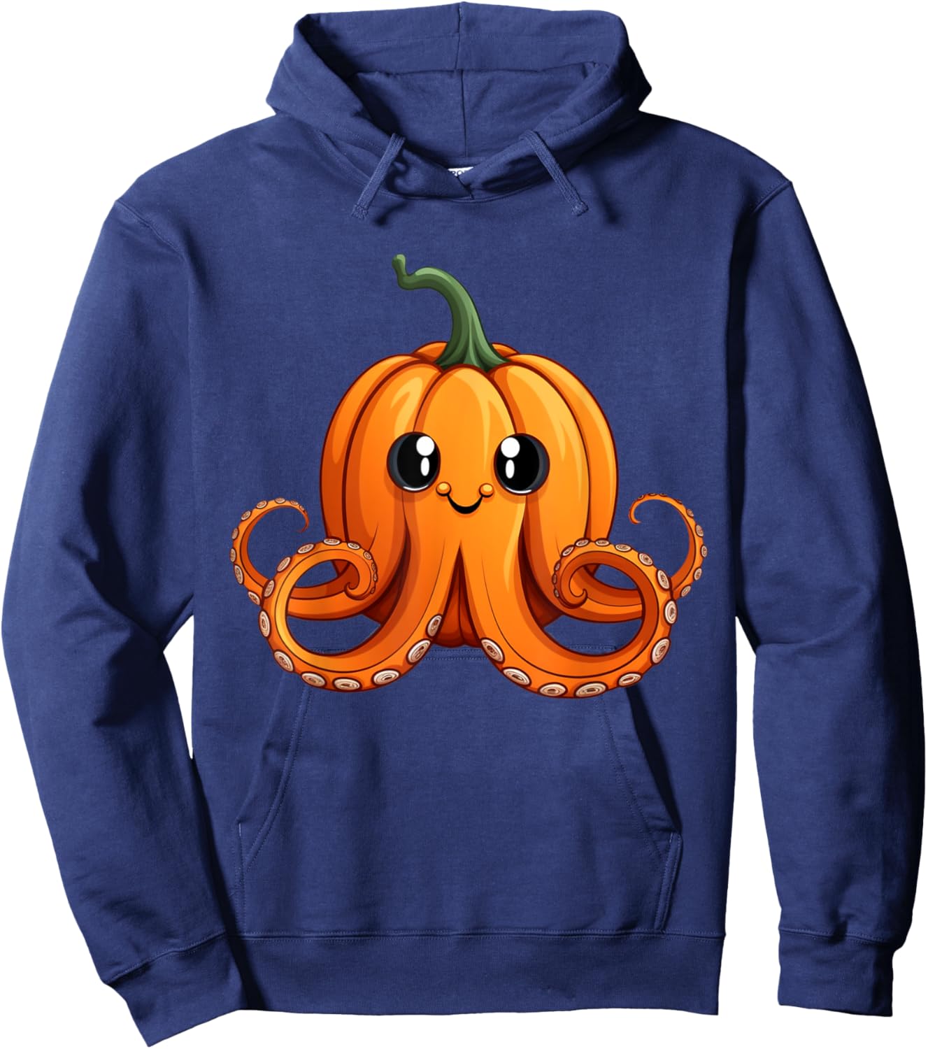 Vintage Octopus Pumpkin Lazy Halloween Party Costume Kids Hoodie - Hoodie | Navy