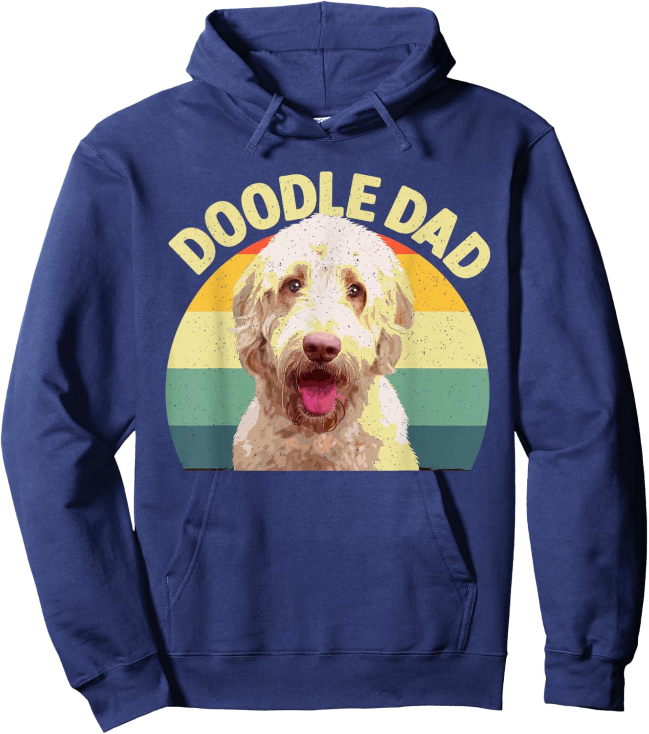 Funny Doodle Dad Art Papa Daddy Goldendoodle Lover Hoodie - Hoodie | Navy