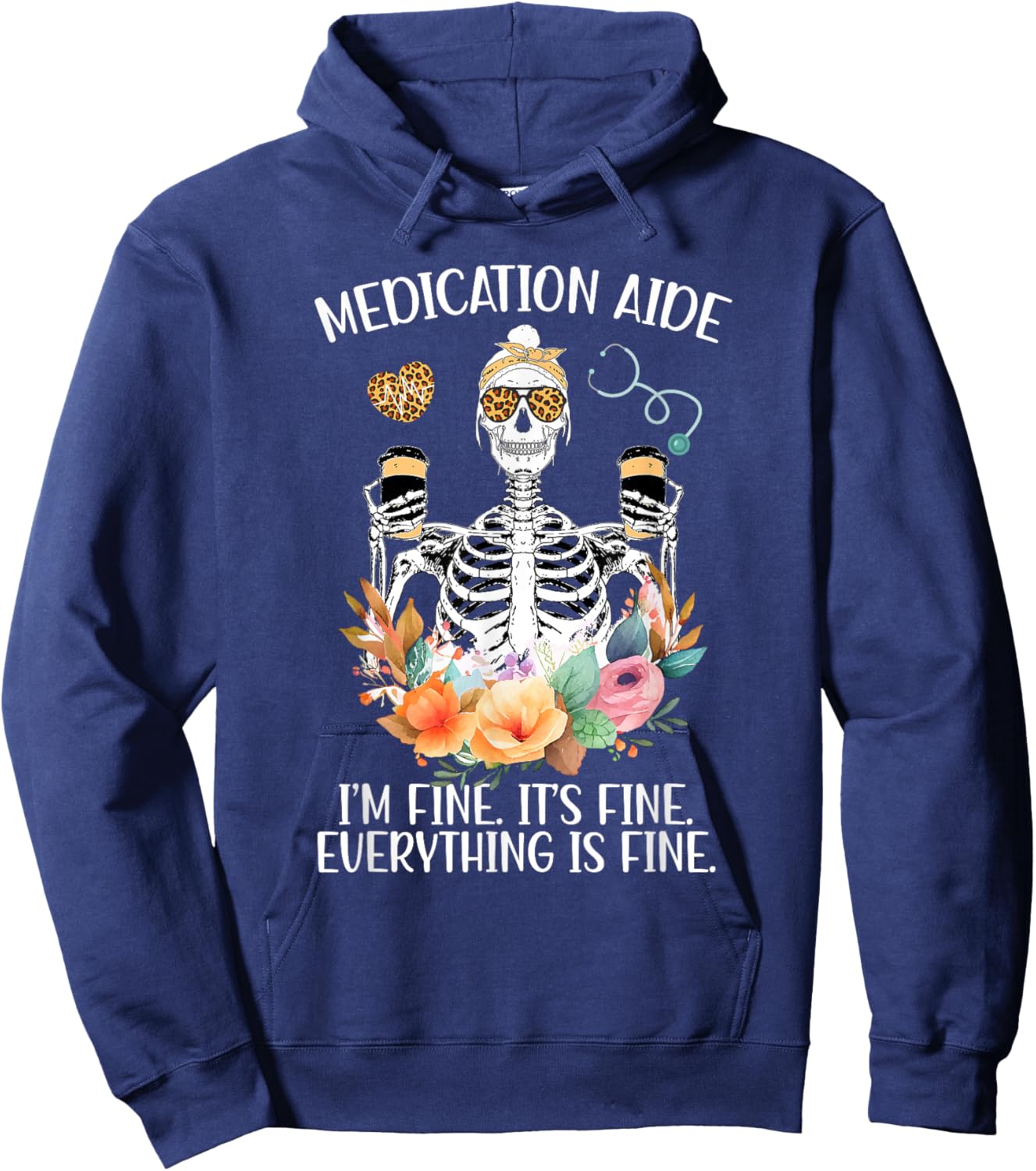 Medication Aide Funny Med Aide Medication Aides Hoodie - Hoodie | Navy