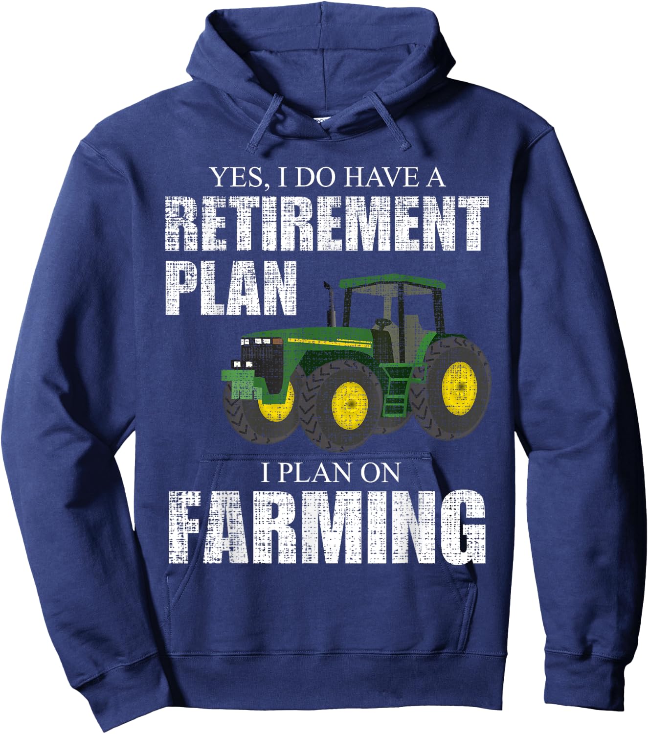 Farm Love Men's Retirement Plan Farming Funny Farmer Tractor Farm Humor Hoodie - Hoodie | Navy