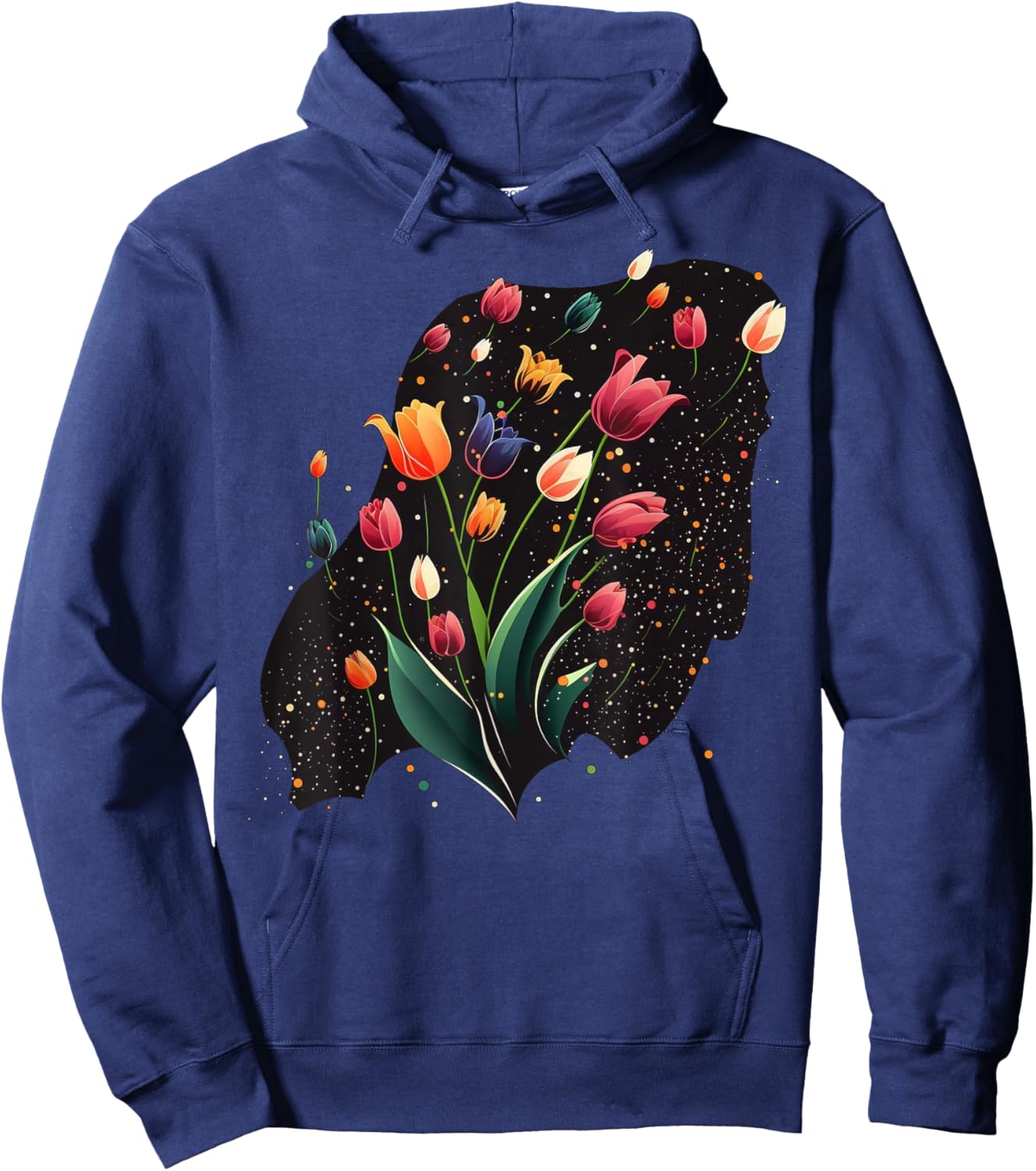 Tulip bouquet on Tulip Hoodie - Hoodie | Navy