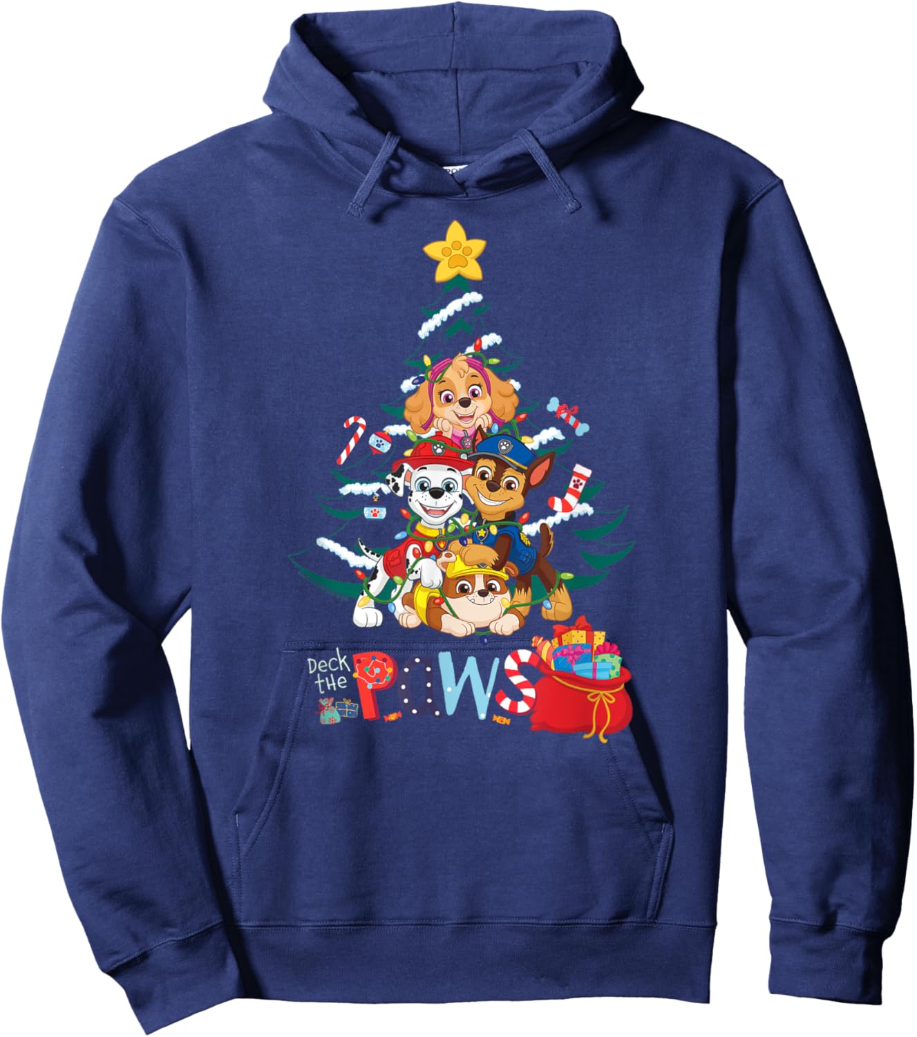 Paw Patrol Deck the Paws on Christmas Hoodie - Hoodie | Navy
