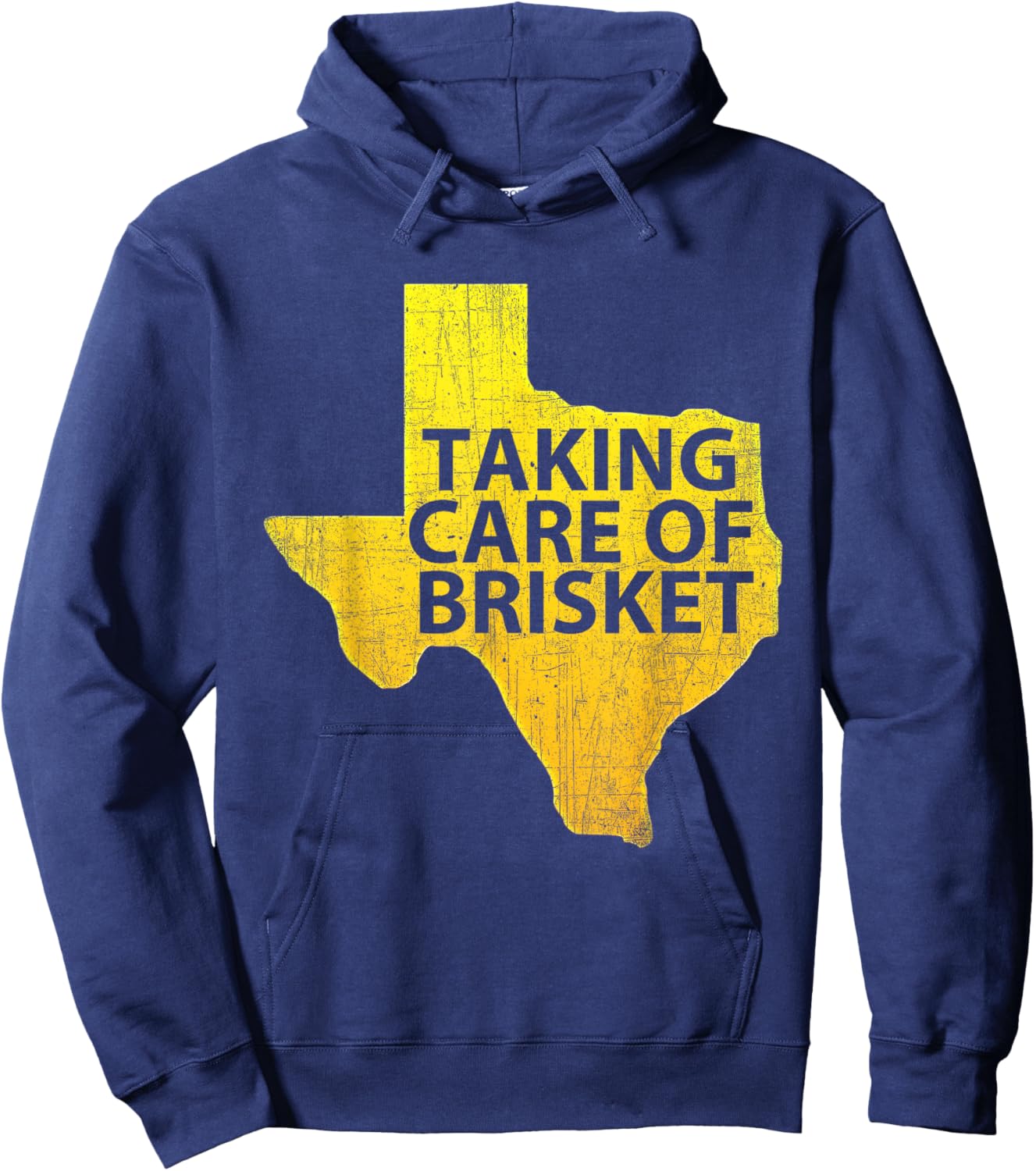 Taking Care of Brisket - Texas Smoked Brisket & Barbecue Hoodie - Hoodie | Navy