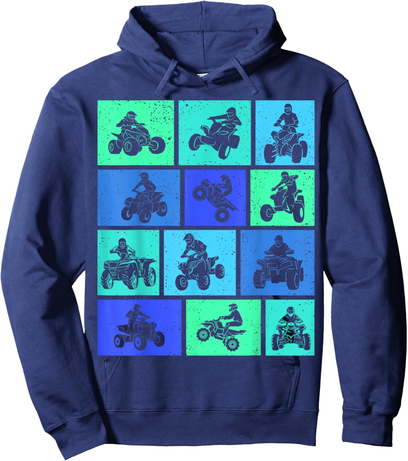 4 Wheeler ATV Kids Boys Men Quad Hoodie - Hoodie | Navy