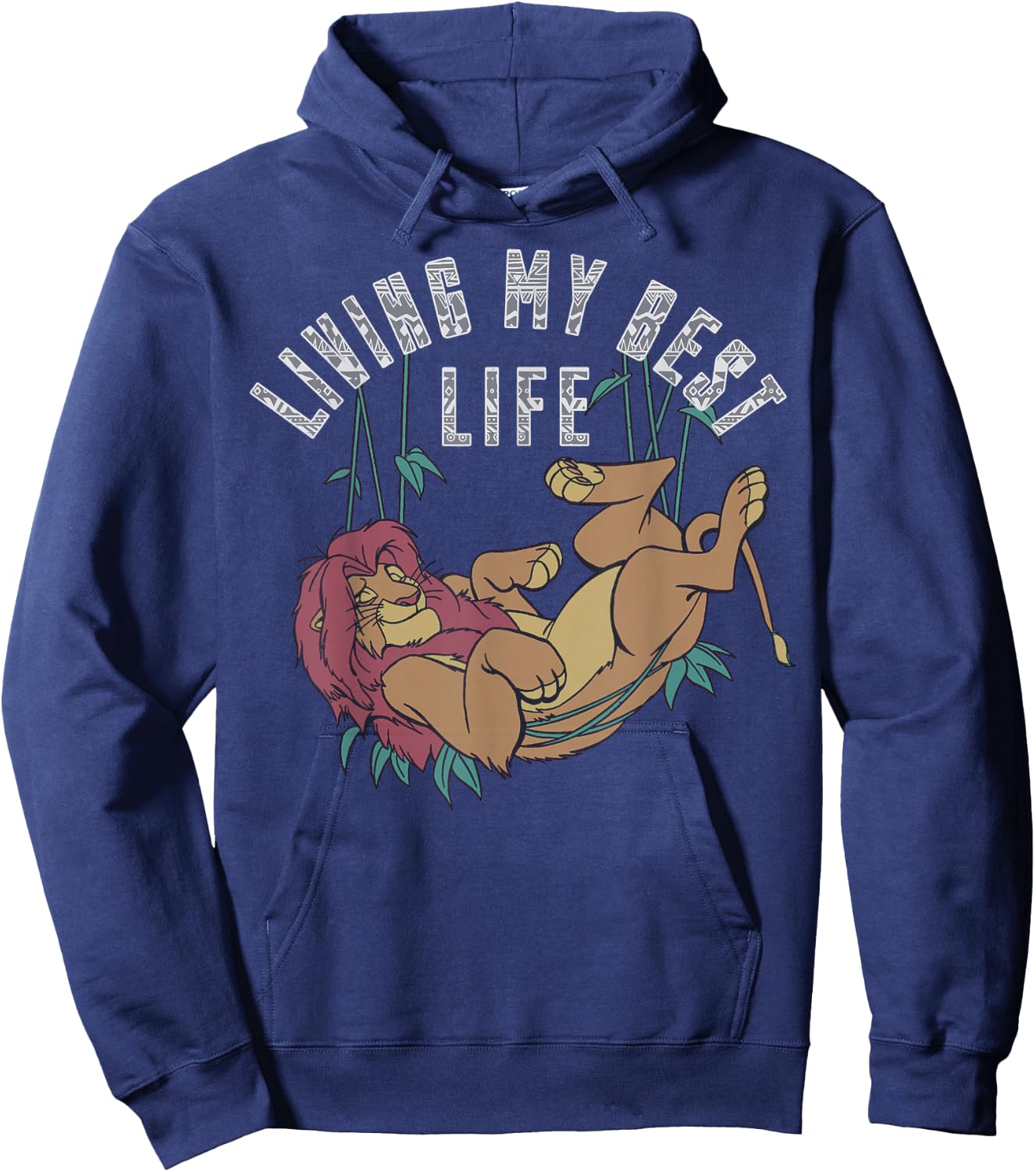 Disney Lion King Simba Living My Best Life Hoodie - Hoodie | Navy