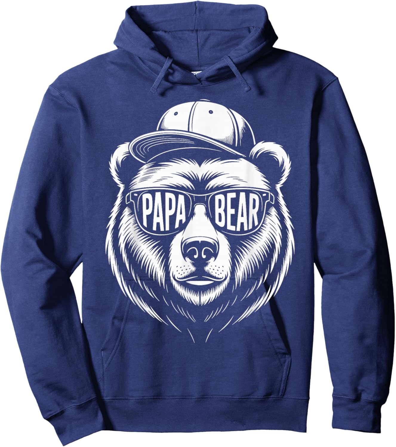 Baby Ankündigung Schlafshirt Werdender Bär Papa Vatertag Hoodie - Hoodie | Navy
