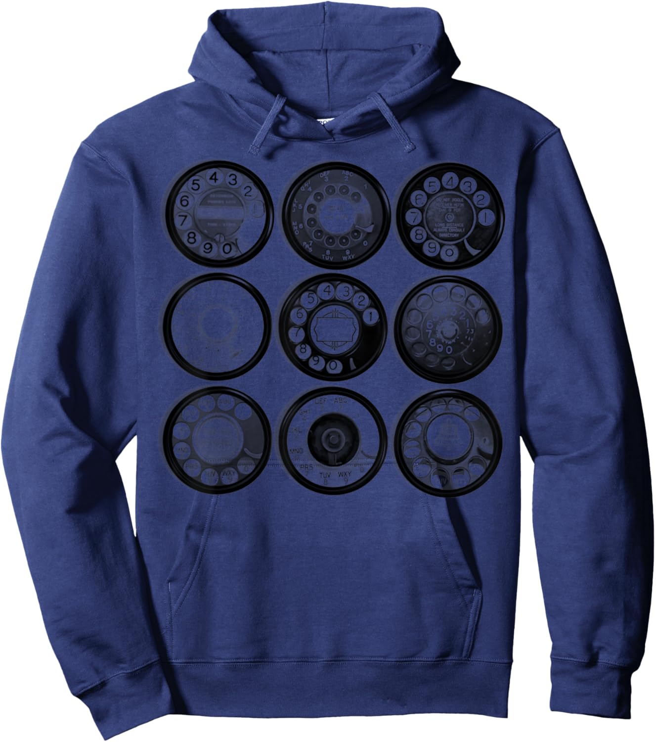 Vintage Rotary Dial Collection Retro Dial Rotary Phone Hoodie - Hoodie | Navy