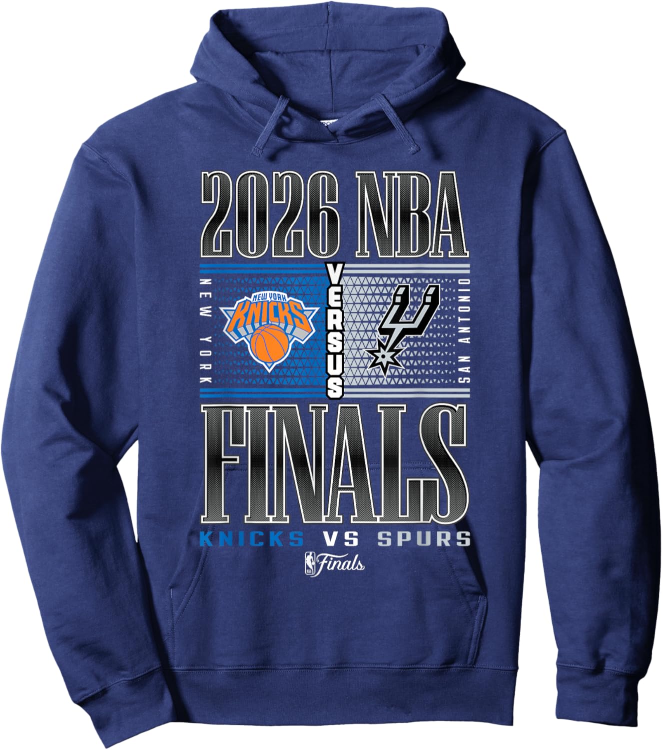 NBA 2026 Finals Knicks vs Spurs Battlegrounds Hoodie - Hoodie | Navy