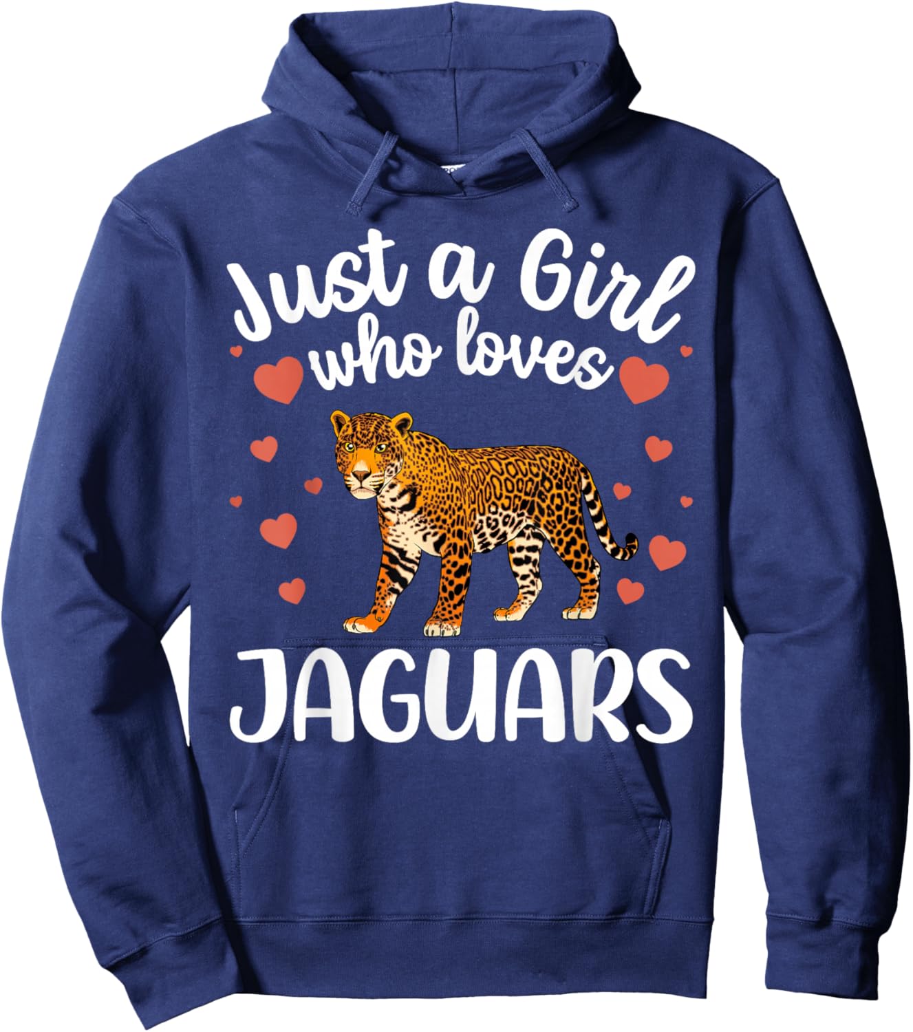 Funny Jaguar Art for Girls Women Kids Large Cat Jaguar Lover Hoodie - Hoodie | Navy