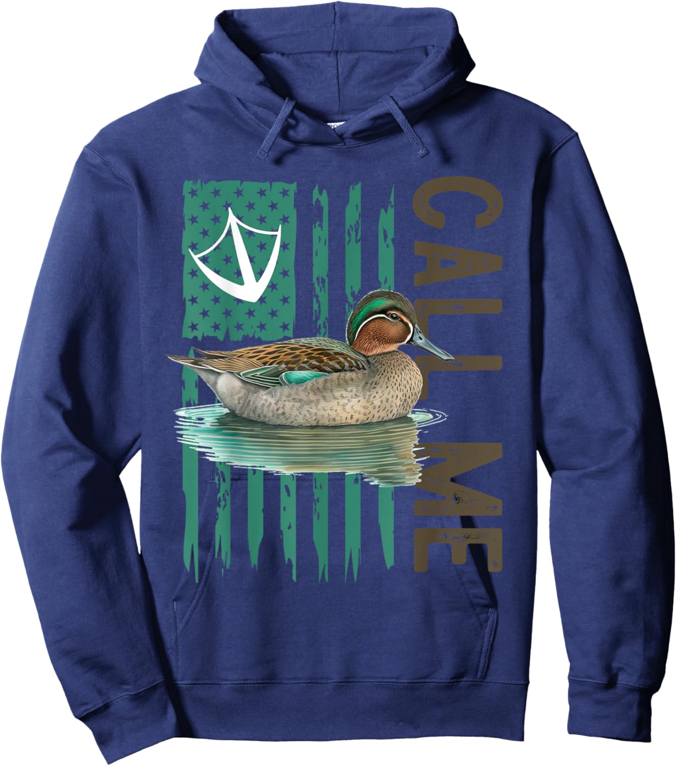Call Me Teal Duck Hunter Hunting Season Cute Duck Hunting Hoodie - Hoodie | Navy