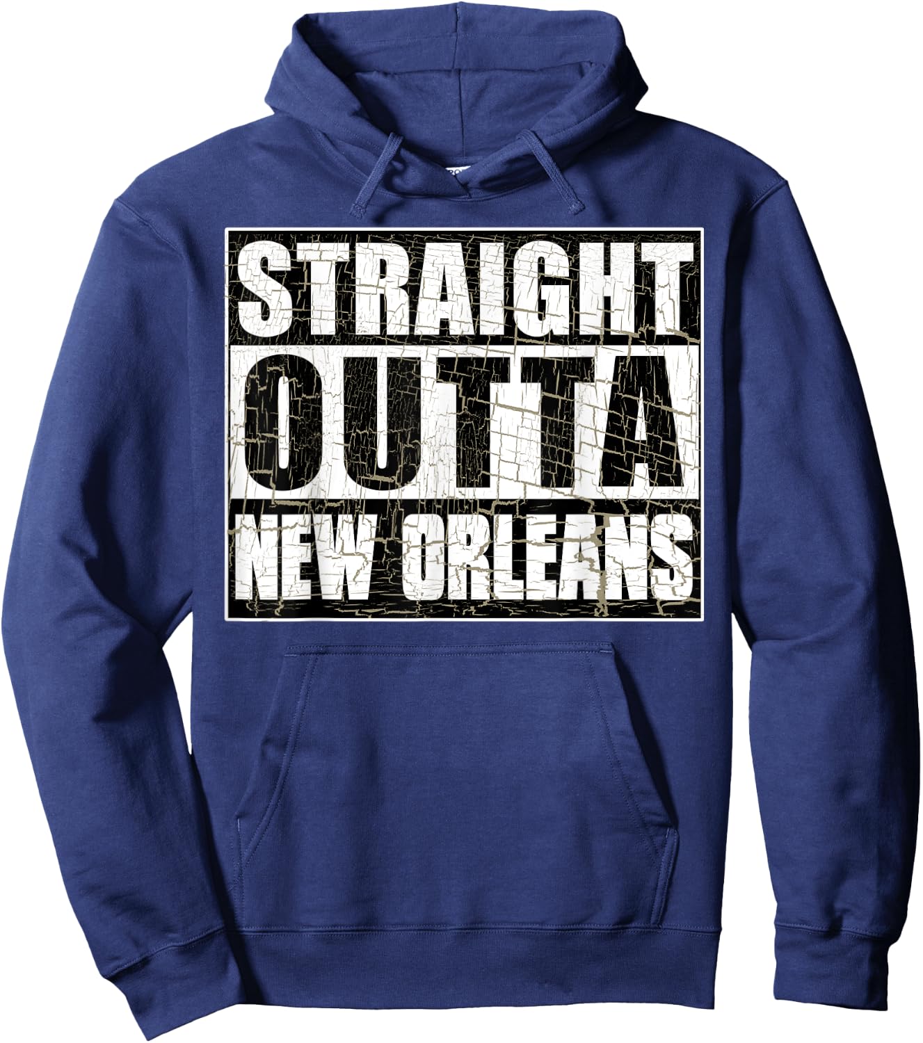 Vintage New Orleans Straight Outta New Orleans Hometown Hoodie - Hoodie | Navy