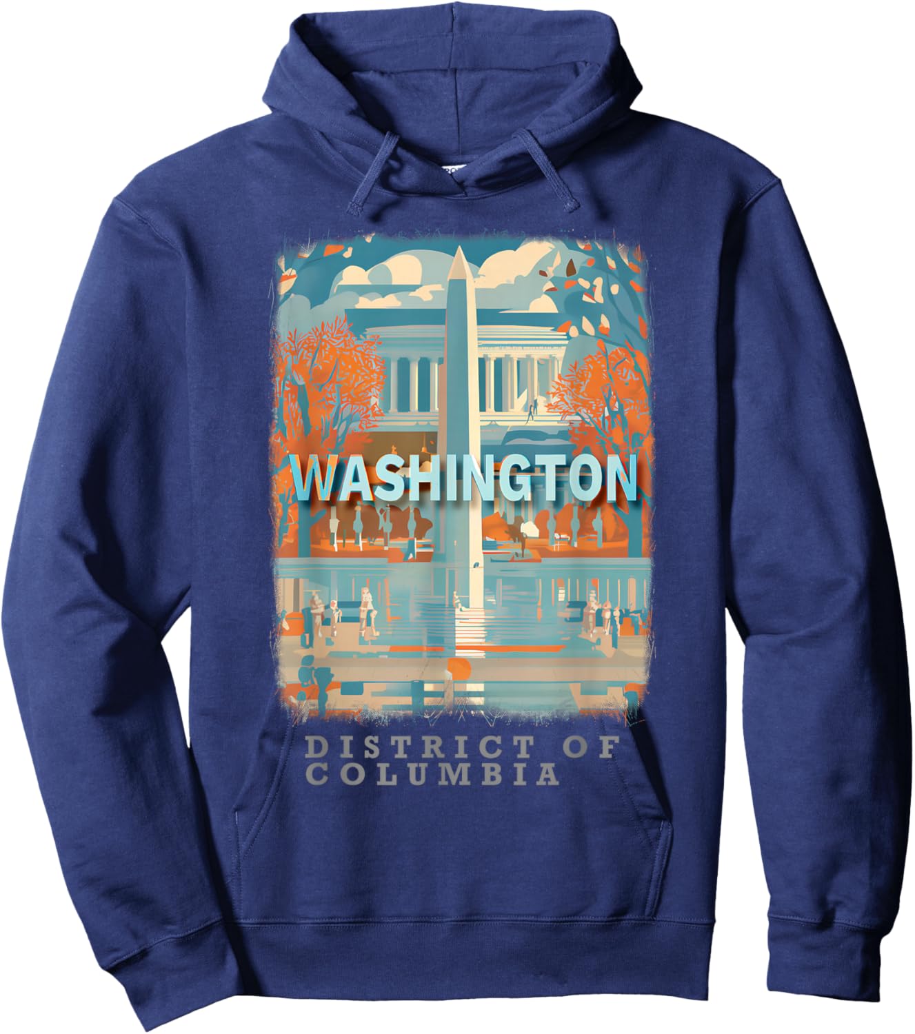 Washington DC DC Monumental Majesty SD741 Hoodie - Hoodie | Navy