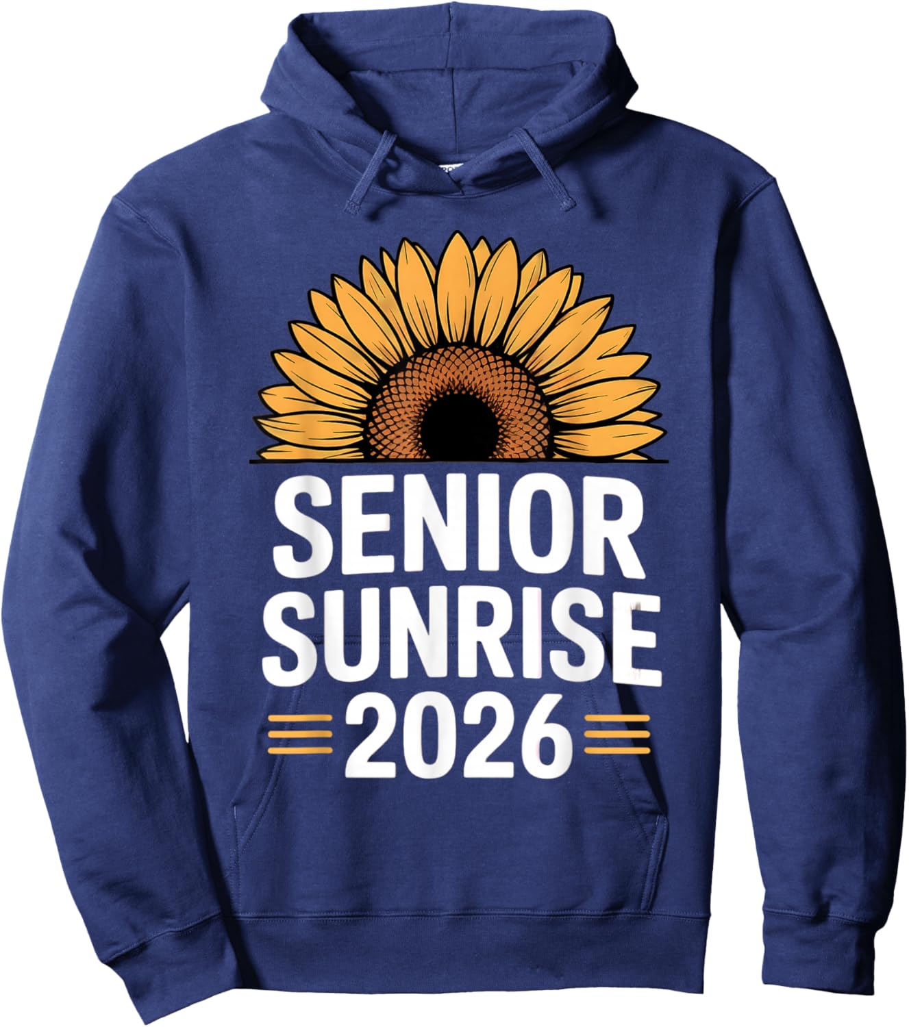 Senior Sunrise 2026 Sunflower Graduation Senior Pride Hoodie - Hoodie | Navy