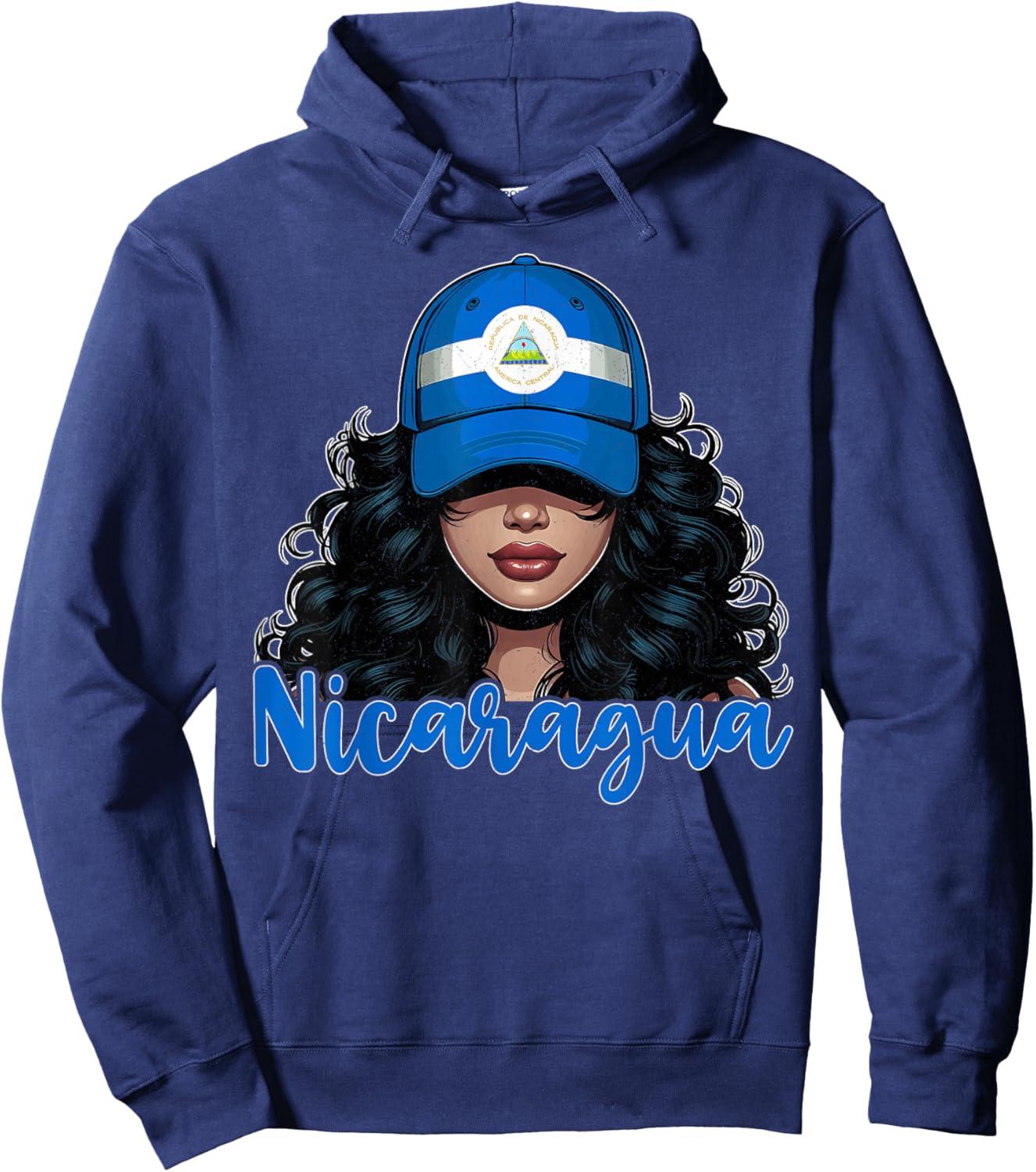 Nicaraguan Girl Nicaragua Flag Proud Nicaragüense Women Hoodie - Hoodie | Navy