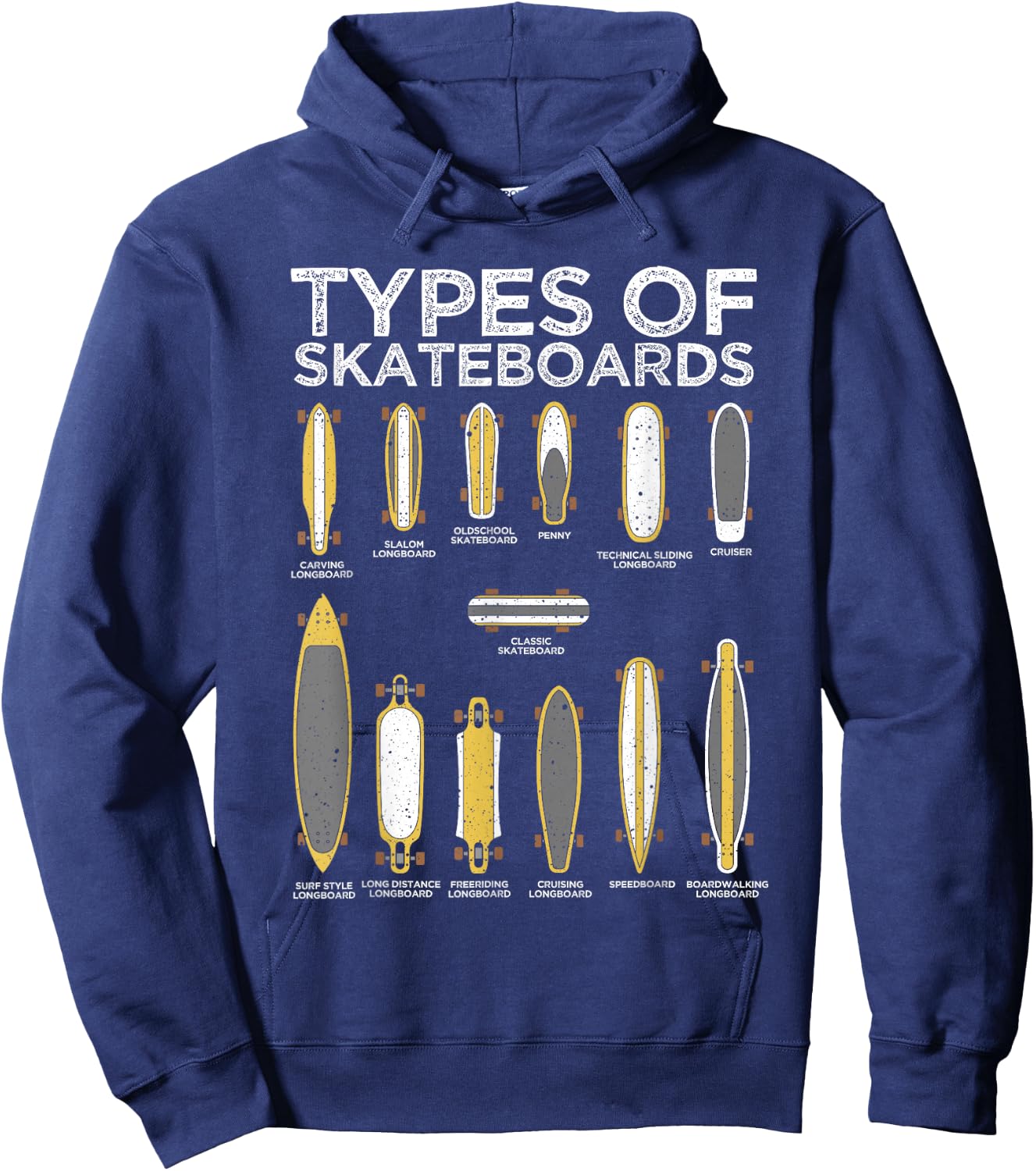 Cool Skateboard Art Women Skateboarder Skateboarding Hoodie - Hoodie | Navy