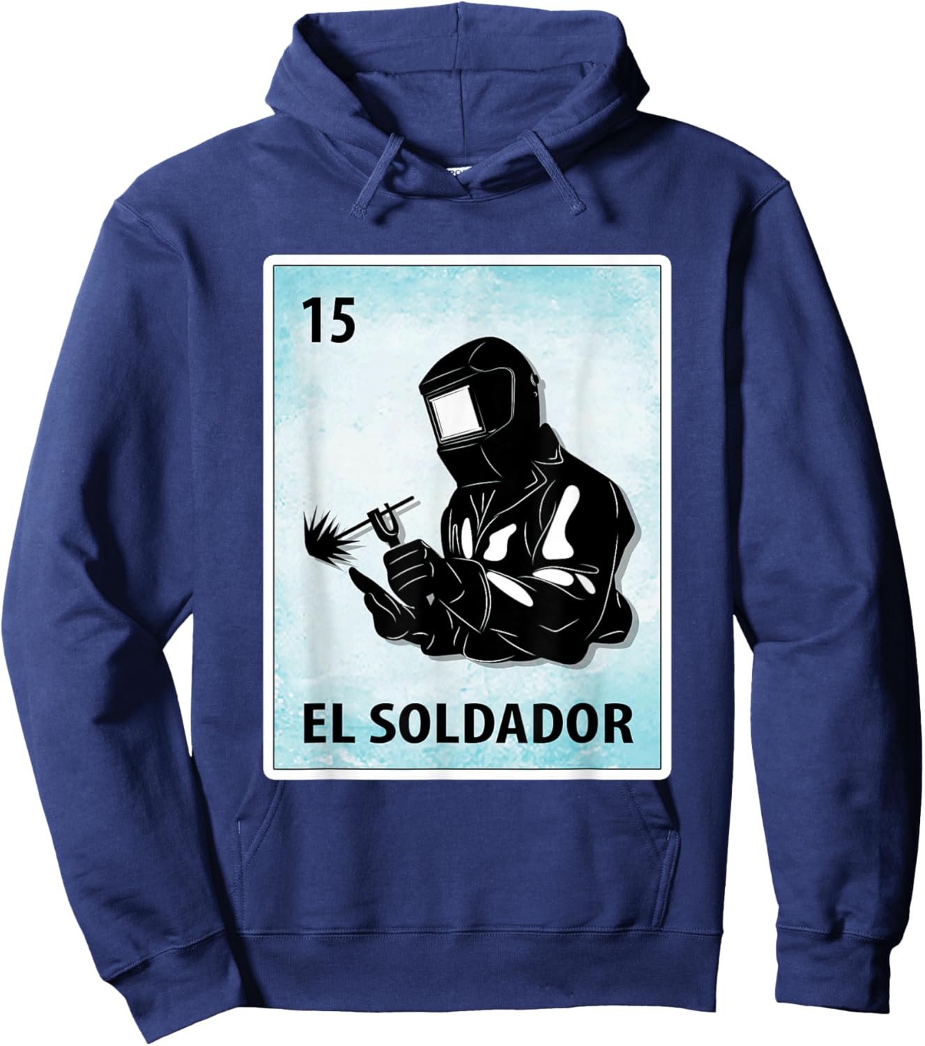 El Soldador Mexican Welder Cards Hoodie - Hoodie | Navy