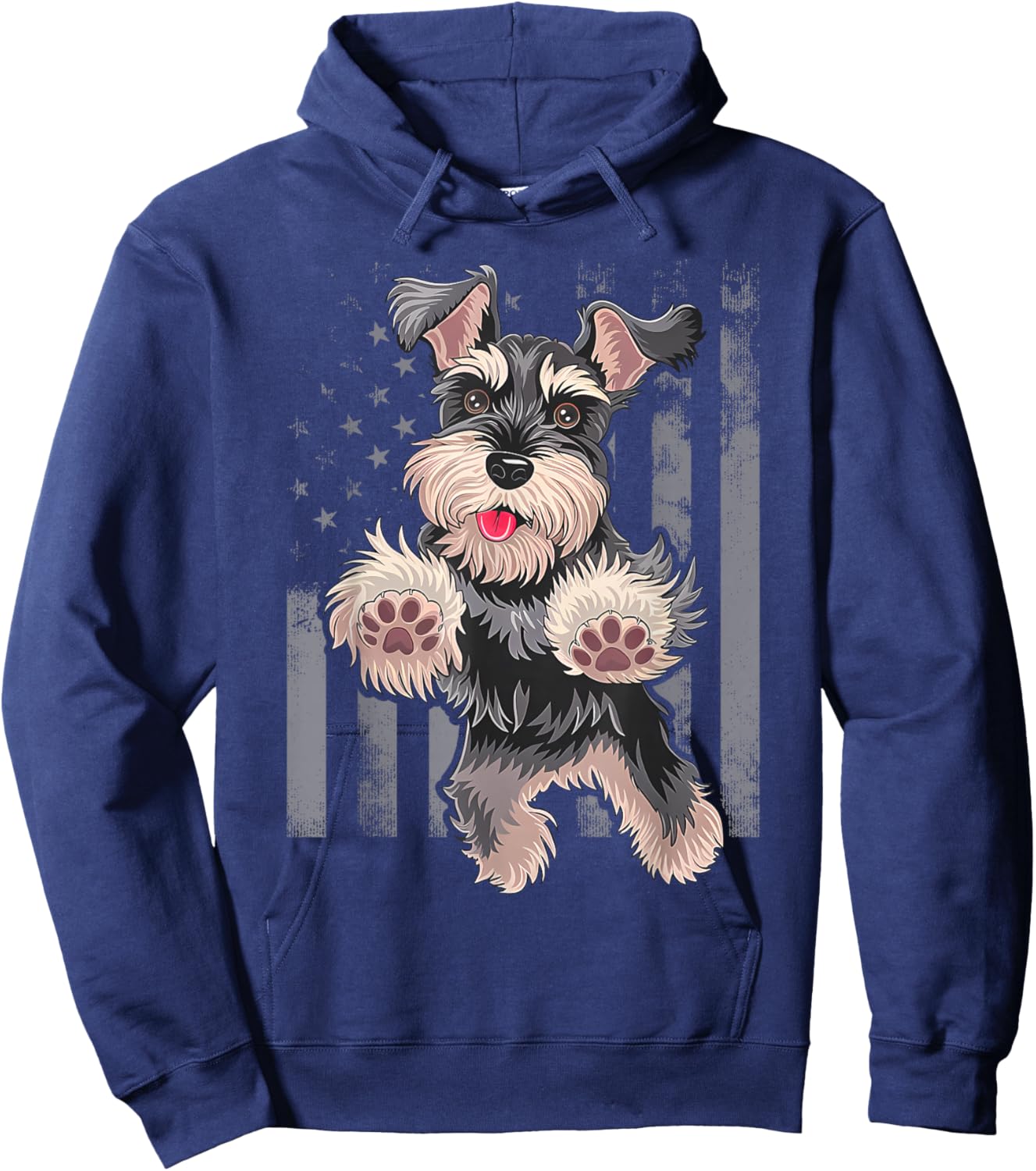 Miniature Schnauzer Dog Art Miniature Schnauzer Hoodie - Hoodie | Navy