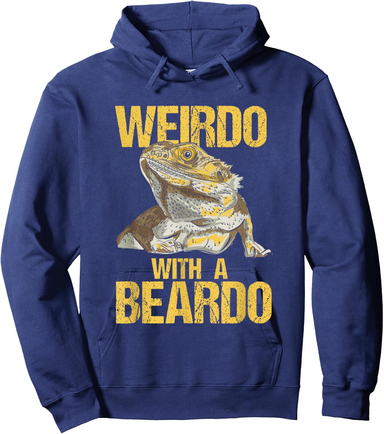 Weirdo With A Beard Bearded Dragon Pogona Vitticeps Hoodie - Hoodie | Navy