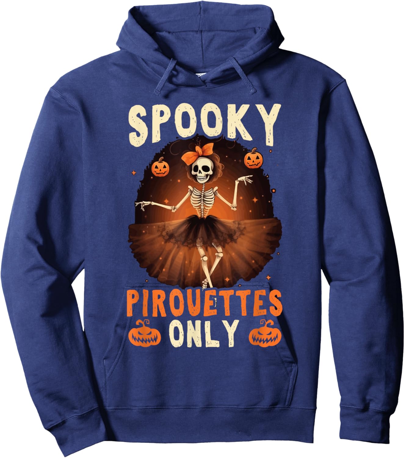 Halloween Ballerina Scary Trick Or Treat Spooky Ballet Hoodie - Hoodie | Navy