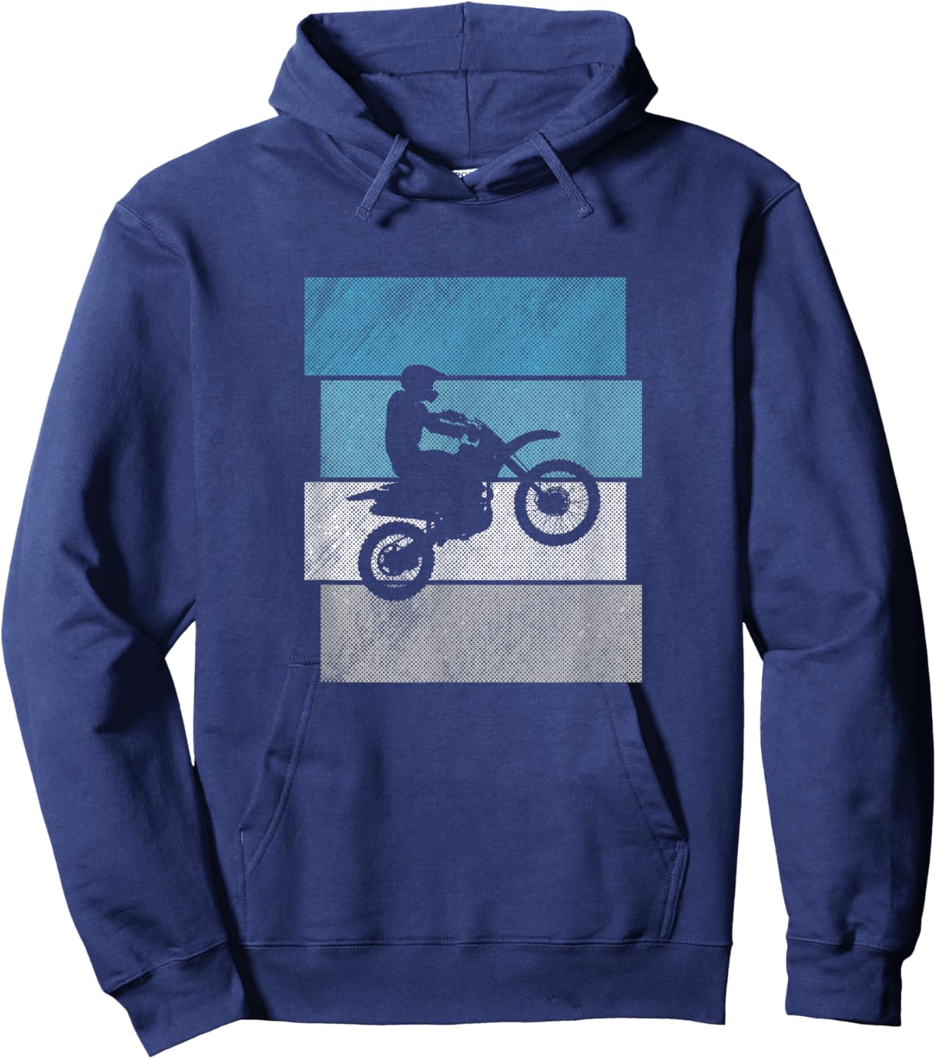 Vintage Motocross Design Retro Sunset MX Supercross Hoodie - Hoodie | Navy