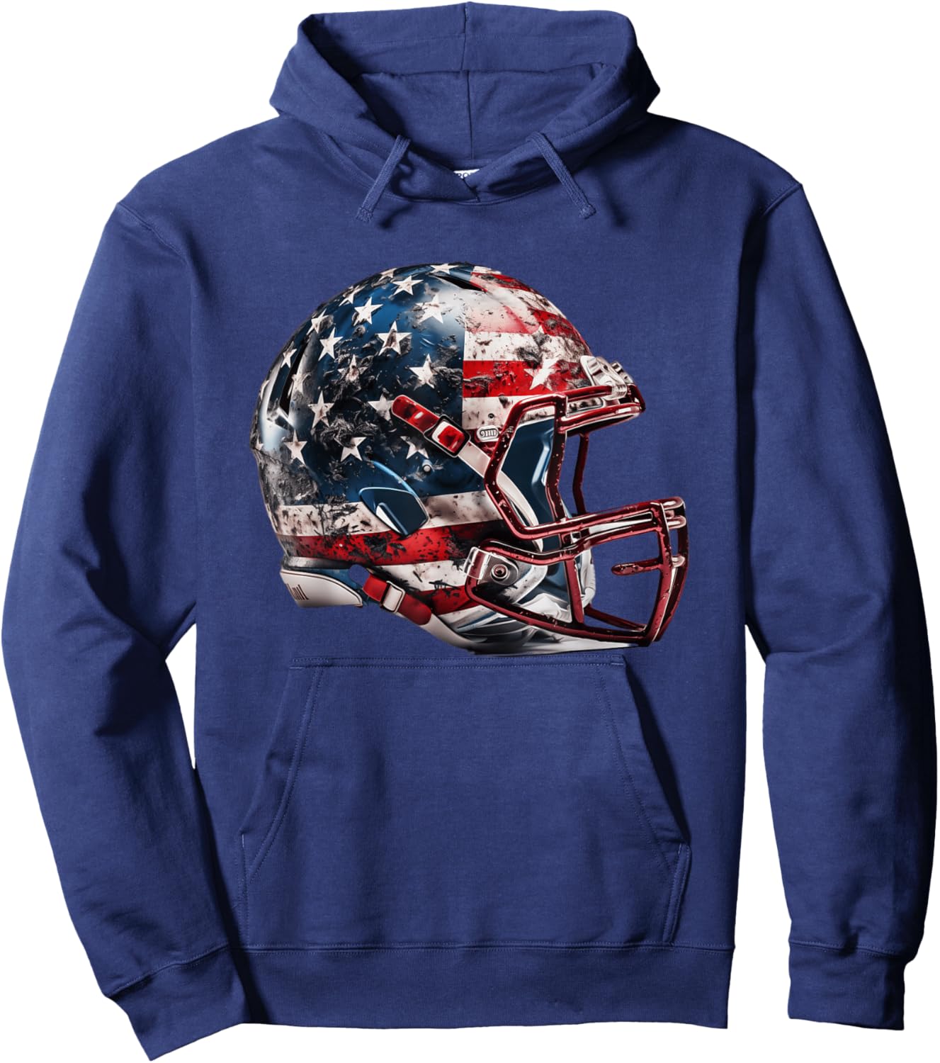 American Football Helmet Us Flag Hoodie - Hoodie | Navy