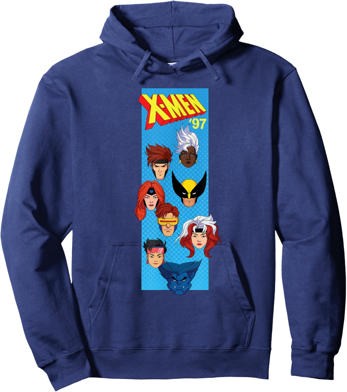 Marvel Studios X-Men '97 Animated Series Vertical Box Team Hoodie - Hoodie | Navy