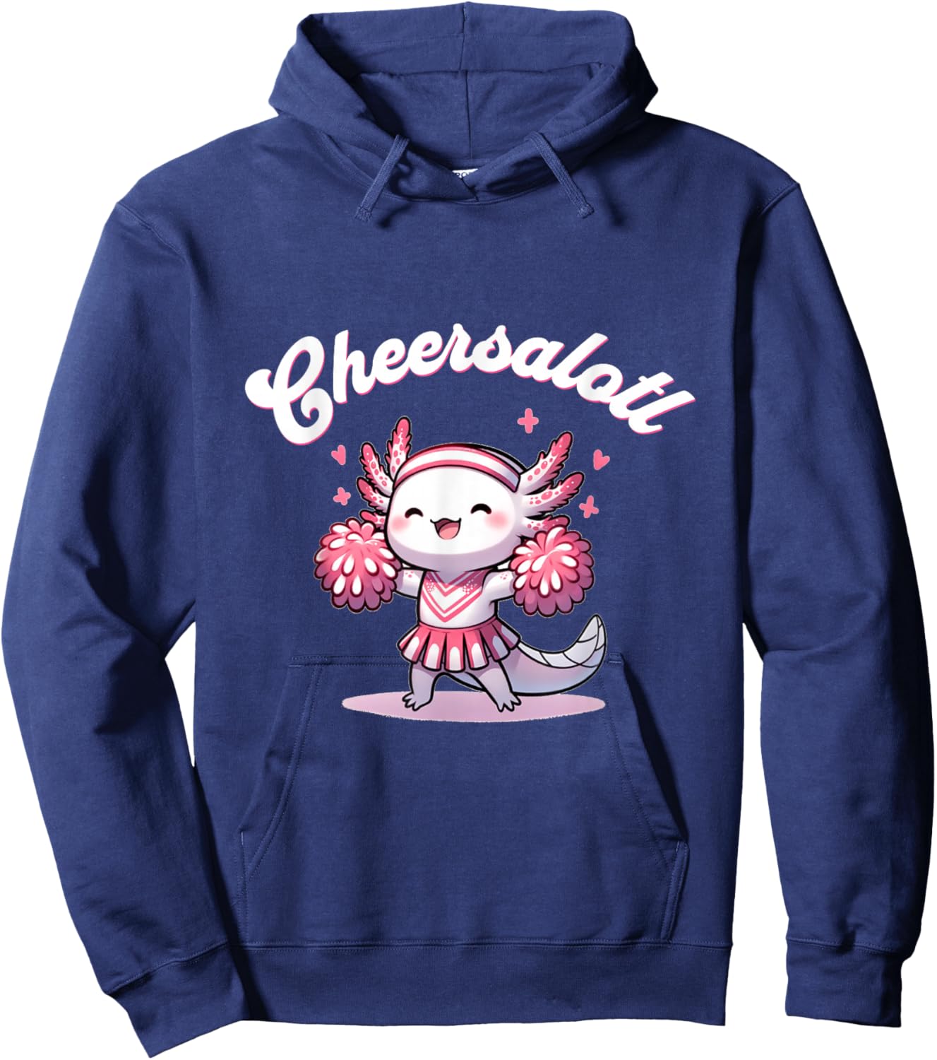 Cute Axolotl Cheerleader Hoodie - Hoodie | Navy