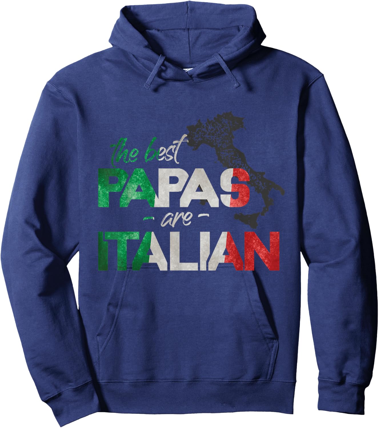 The Best Papas Are Italian Funny Italy Country Flag Hoodie - Hoodie | Navy
