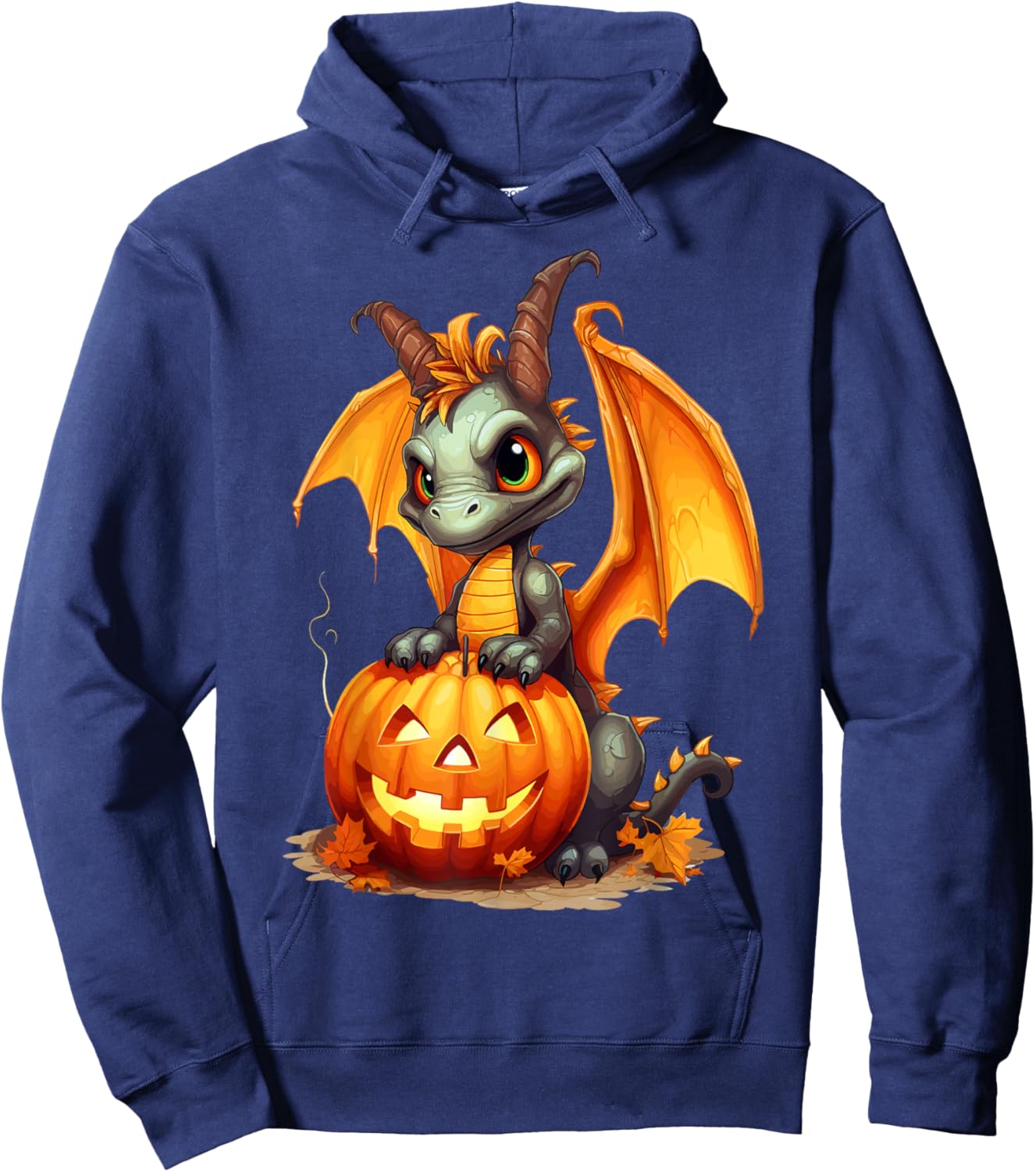 Spooky Halloween Dragon Pumpkin Hoodie - Hoodie | Navy