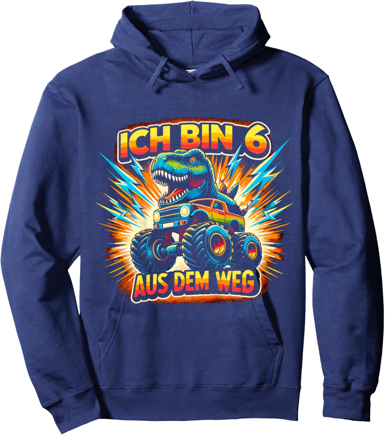Kinder Ich bin 6 6. Geburtstag Junge Sechs Jahre Jungs Hoodie - Hoodie | Navy