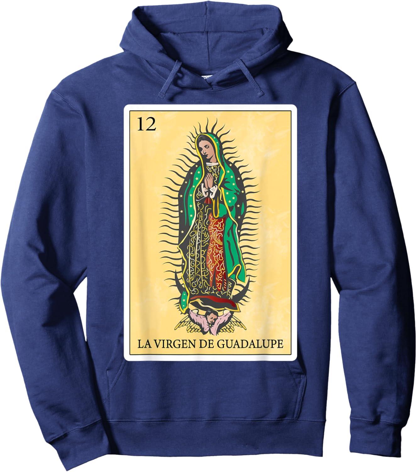 La Virgen de Guadalupe Spanish-Mexican Bingo Gifts Card Hoodie - Hoodie | Navy