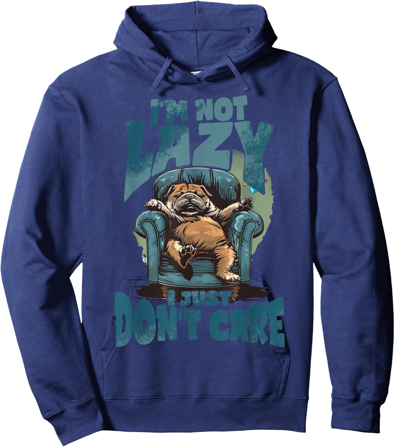 Lazy dog I'm not lazy Hoodie - Hoodie | Navy