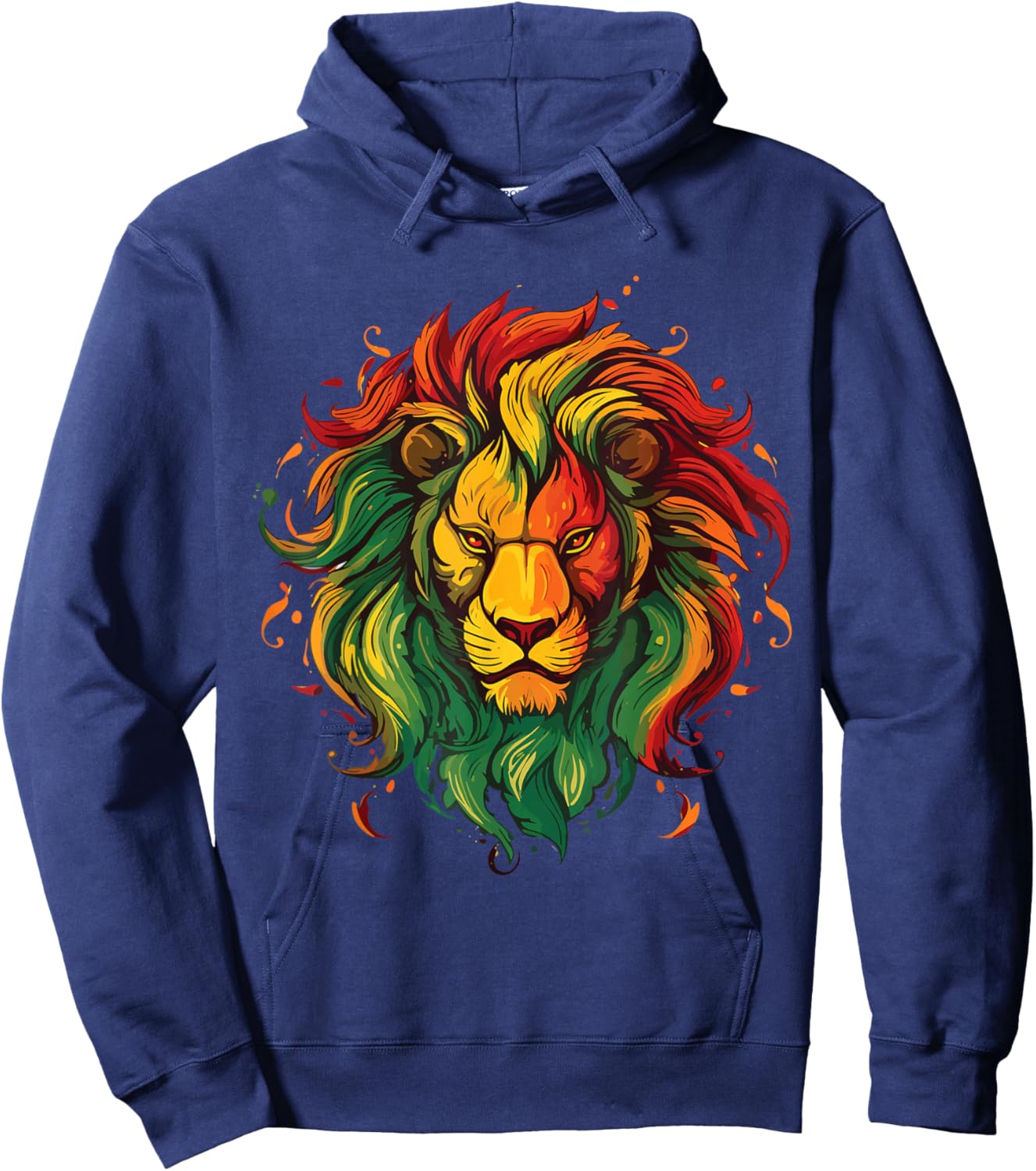 Jamaican Lion Jamaican Rasta Flag Lion Of Judah Reggae Music Hoodie - Hoodie | Navy