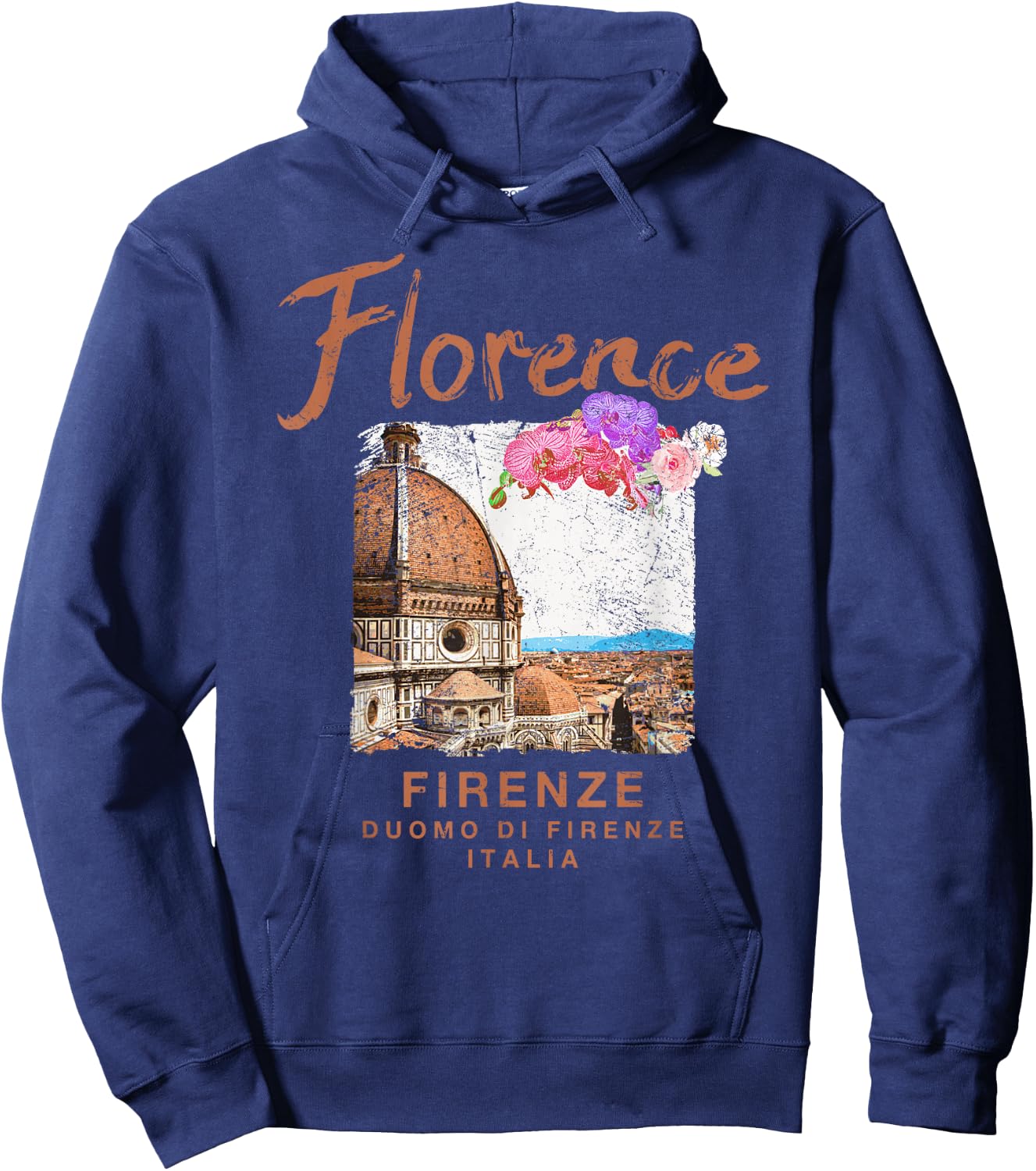 Italy Florence Duomo Italian Vintage Travel Hoodie - Hoodie | Navy