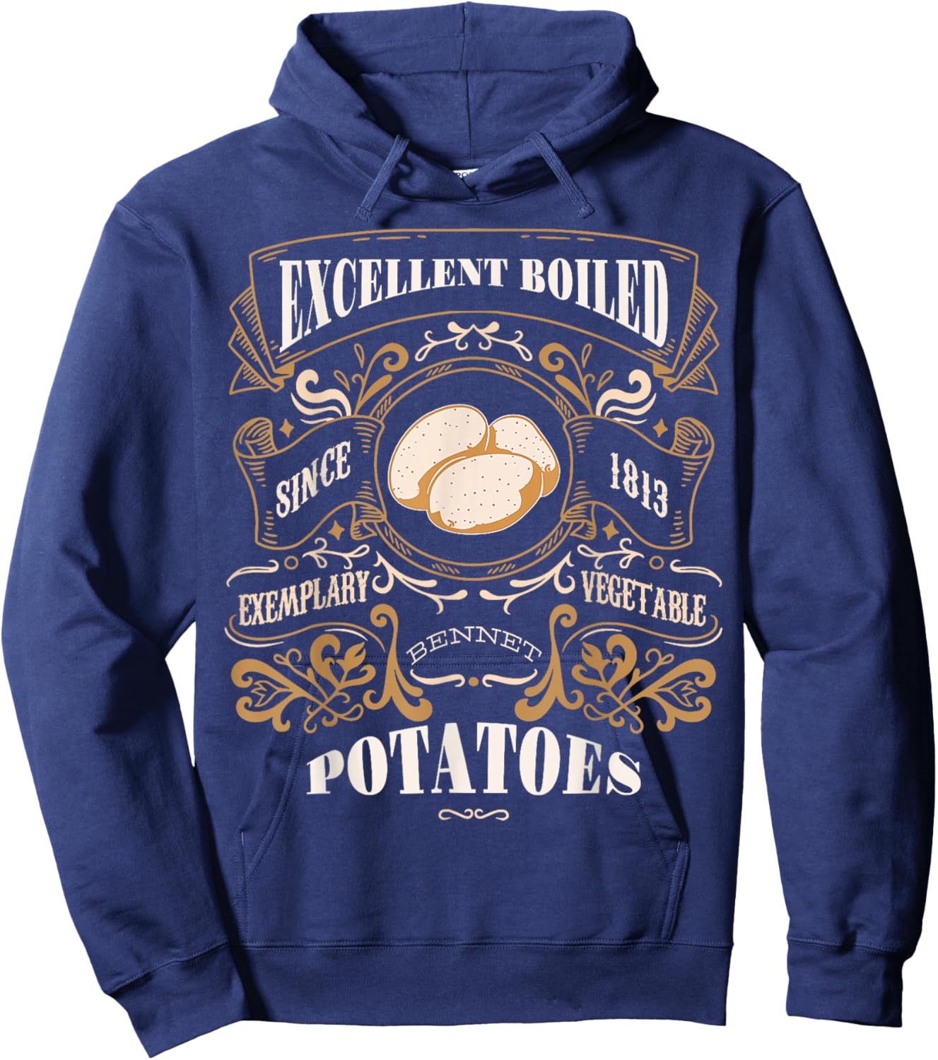 Excellent Boiled Potatoes Pride & Prejudice Jane Austen Meme Hoodie - Hoodie | Navy