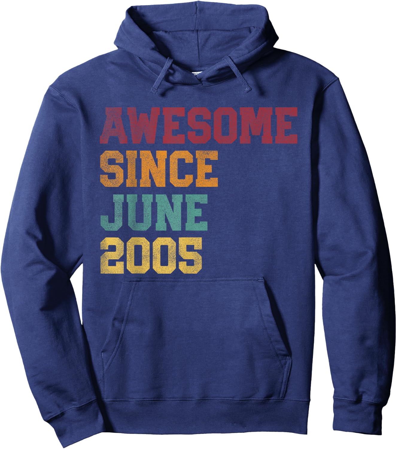 Awesome Since June 2005 21st Birthday 21 Years Old - Retro Hoodie - Hoodie | Navy
