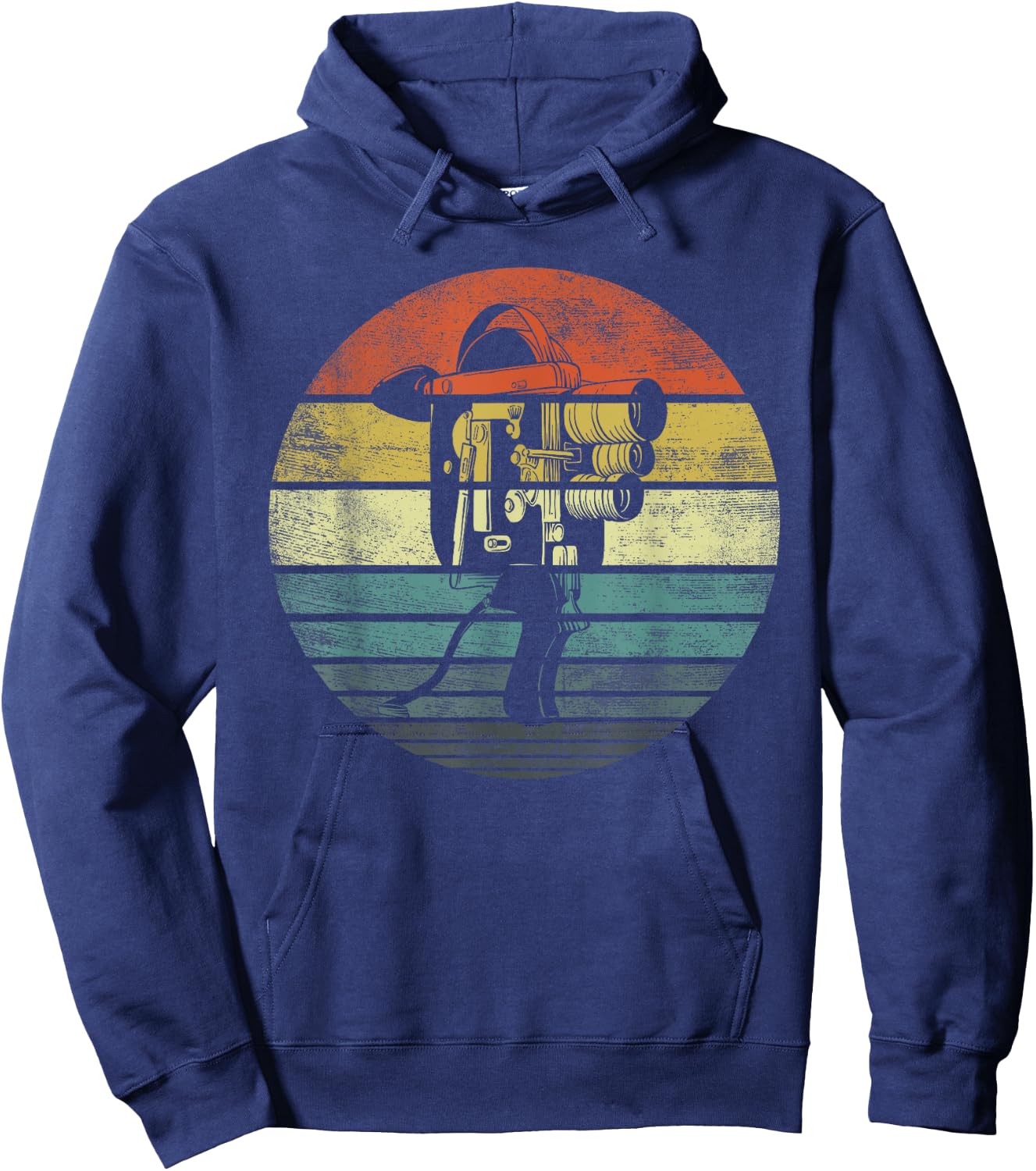 Cameraman Videographer Gifts Funny Retro Camera Filmmaker Hoodie - Hoodie | Navy
