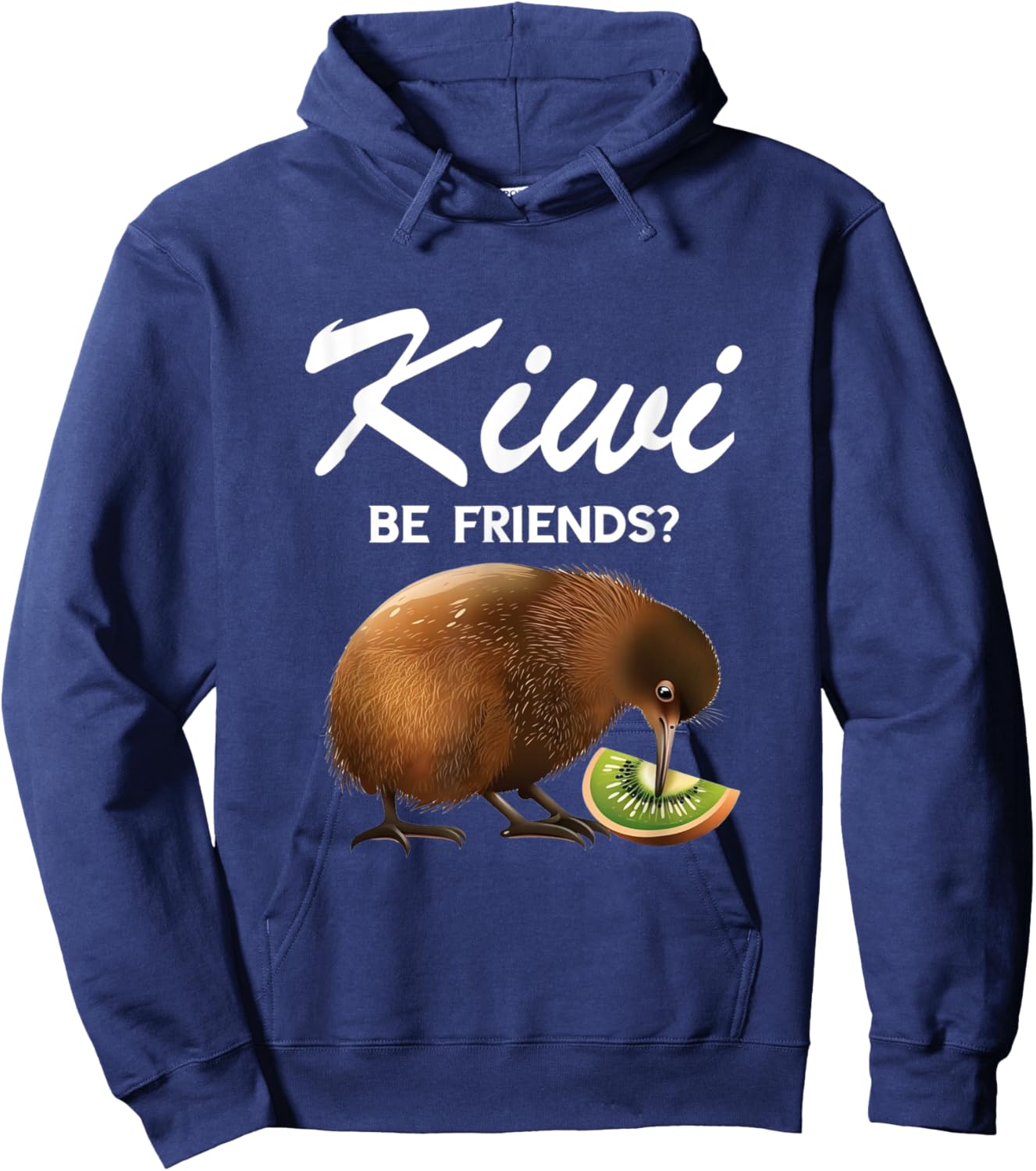 Funny Kiwi Bird Can We Be Friends Flightless New Zealand Hoodie - Hoodie | Navy