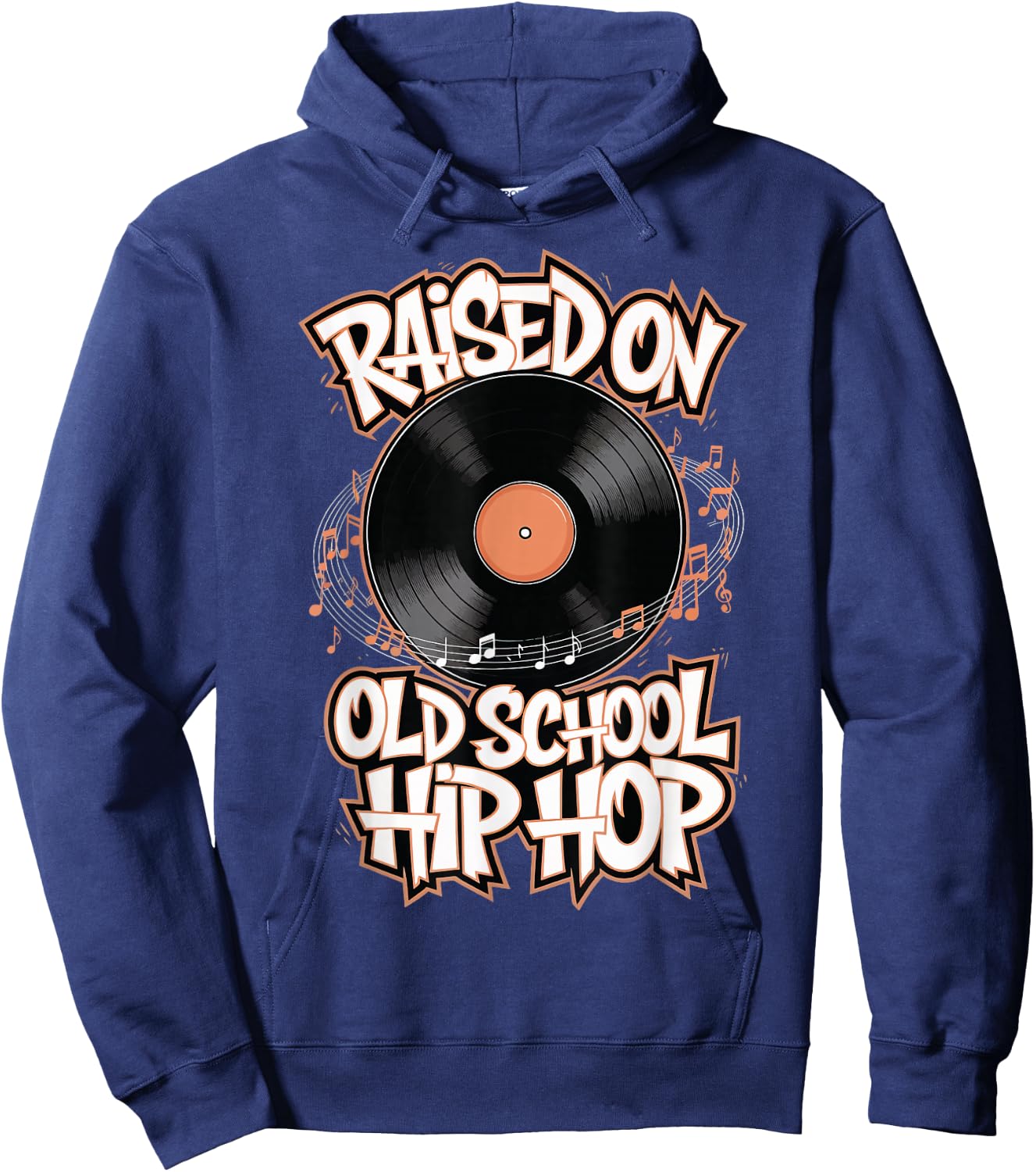 Raised On Old School Hip Hop Hoodie - Hoodie | Navy
