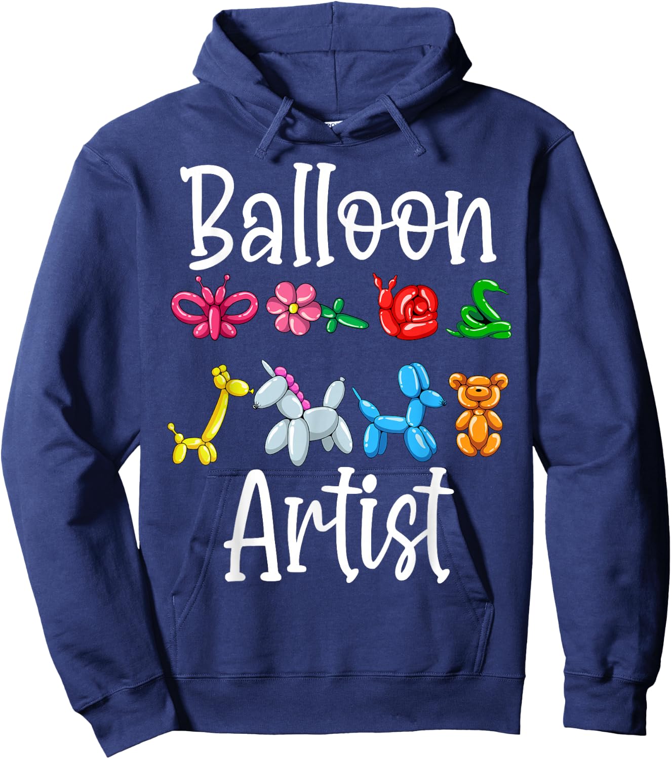 Funny Balloon Artist Twister Animal Twisting Balloons Lovers Hoodie - Hoodie | Navy