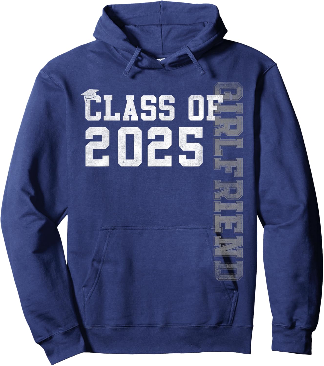 Girlfriend Senior 2025 Proud Girlfriend Of A Class Of 2025 Hoodie - Hoodie | Navy