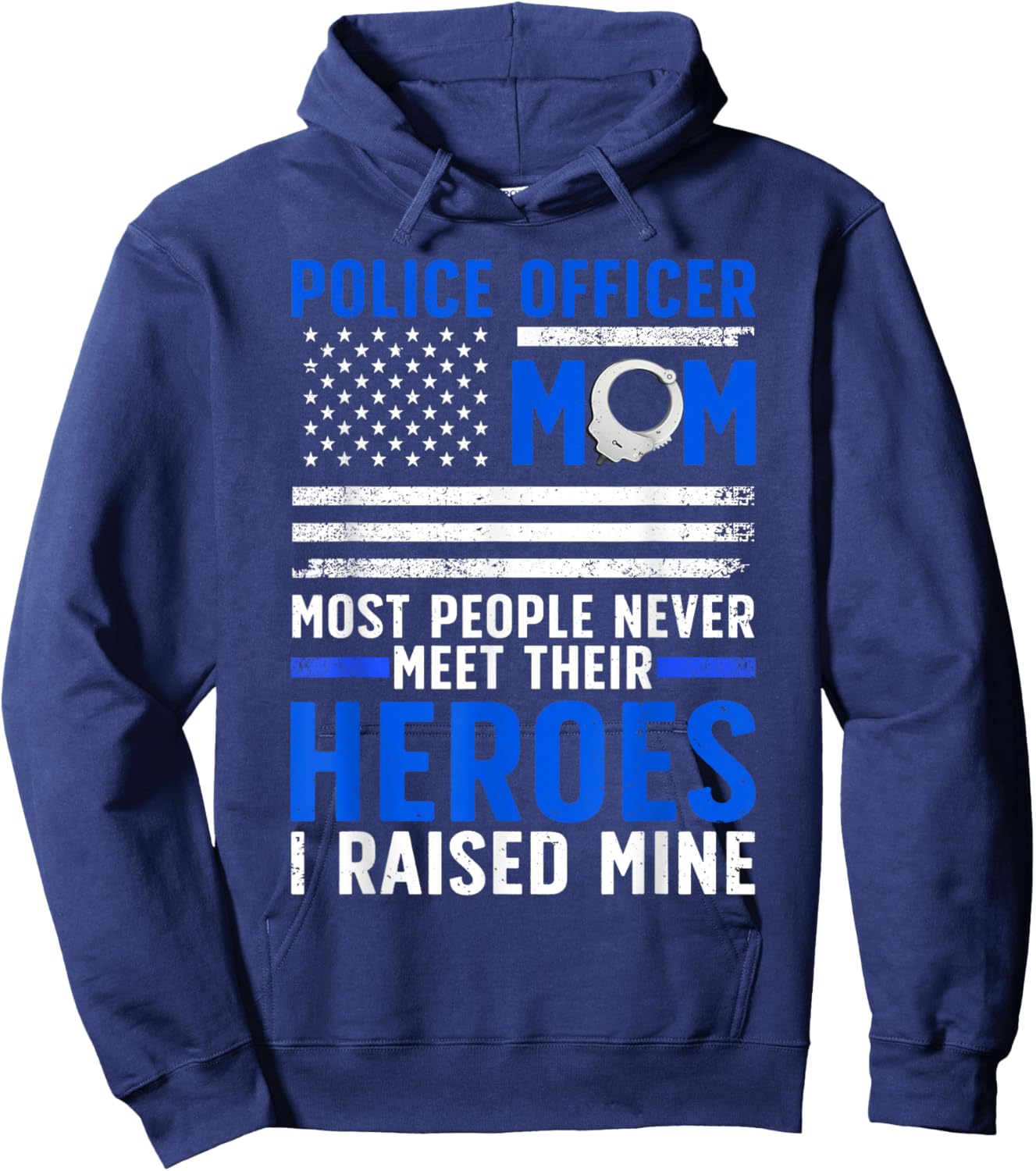 Police Mom Art For Cop Mother Women Police Officer Lovers Hoodie - Hoodie | Navy